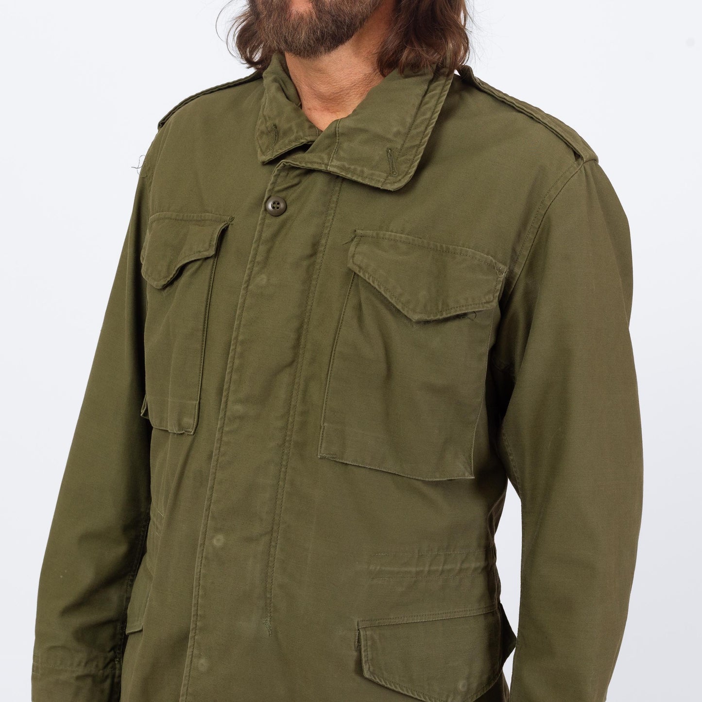 Vintage 60s M-65 US Army Field Jacket - Small | OG 107 Olive Drab Vietnam Era Military M65 Coat