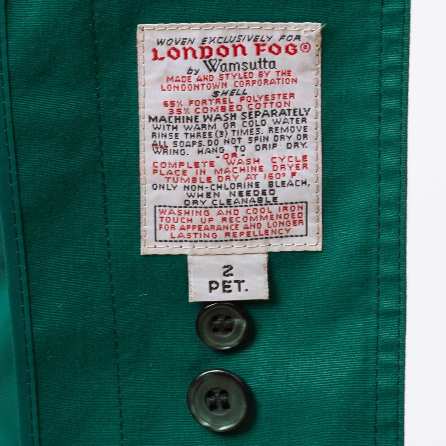 Vintage 80s London Fog Jade Green Hooded Trench Coat - Extra Small | Single Breasted Long Belted Rain Jacket