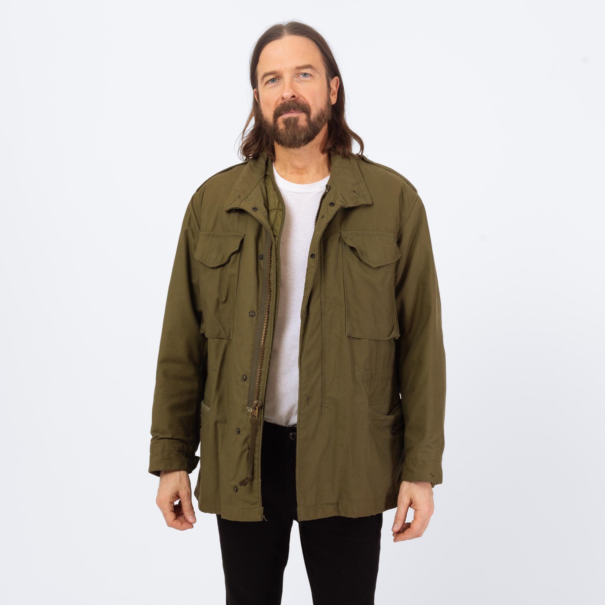 Vintage 70s M-65 US Army Cold Weather Field Jacket - Medium | Vietnam Era Military Commando Coat