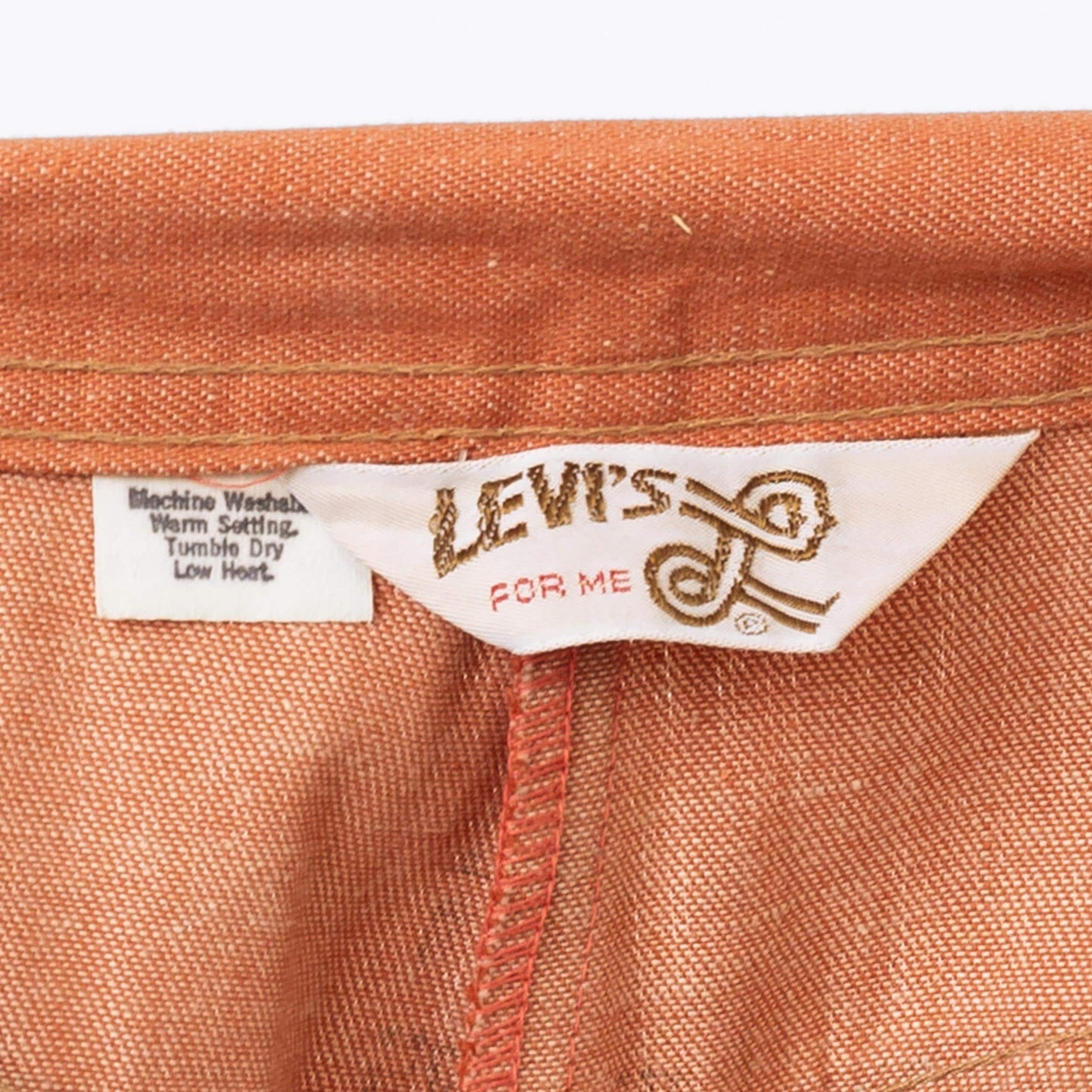 Vintage 70s Levi's Orange Flared Pants - Extra Small, 25" Waist | High Rise Yoked Bell Bottoms