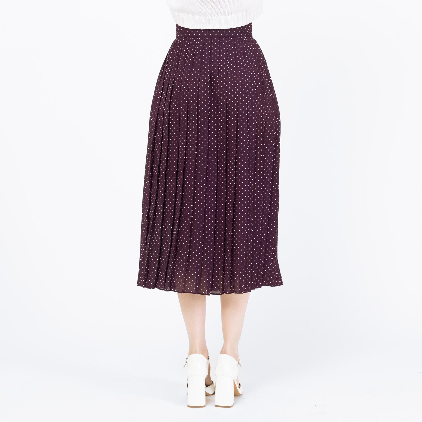 Vintage Y2K Purple Polka Dot Wrap Skirt - Extra Small, 25" Waist | Sheer High Waisted Pleated Skirt