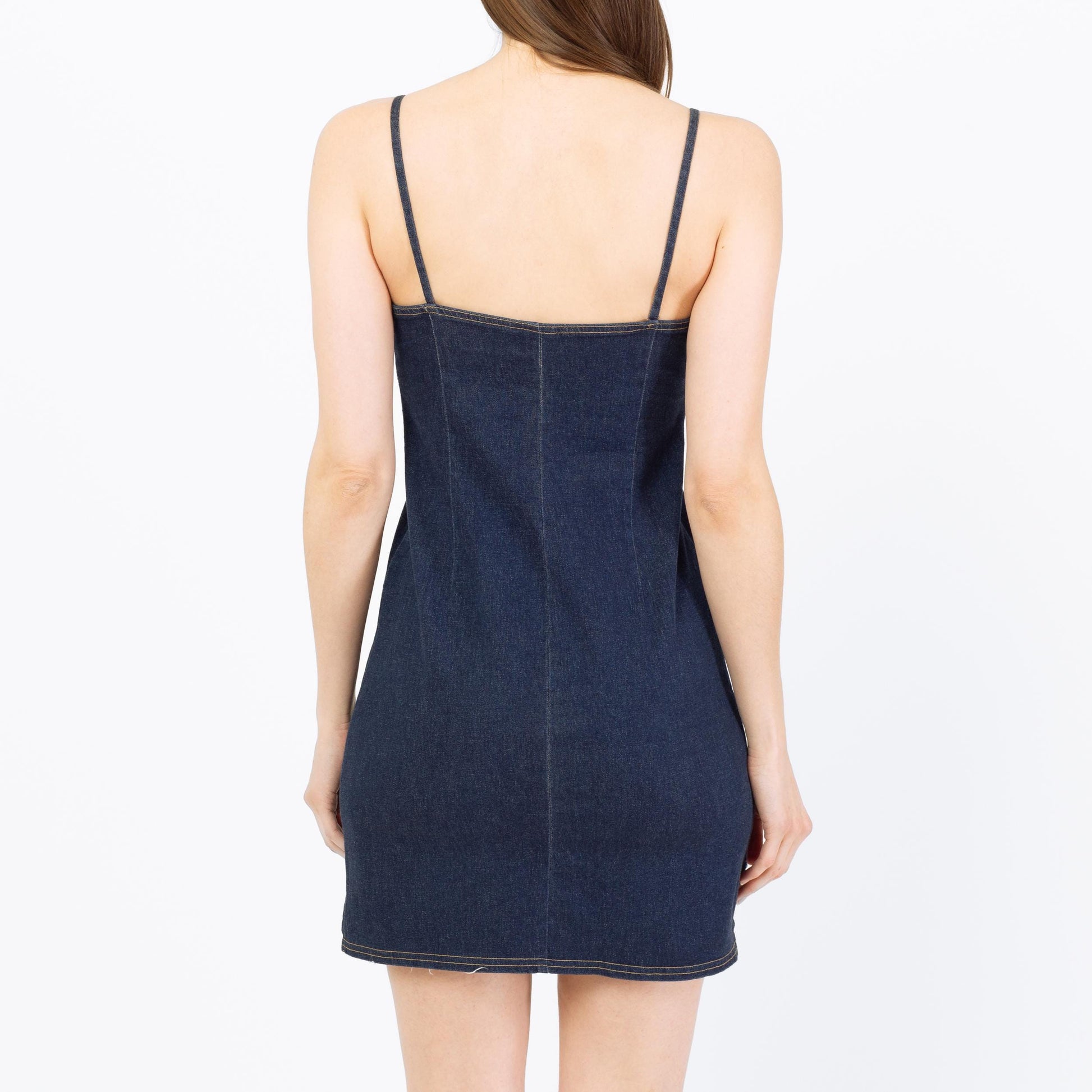 Vintage 90s Denim Stretchy Mini Dress