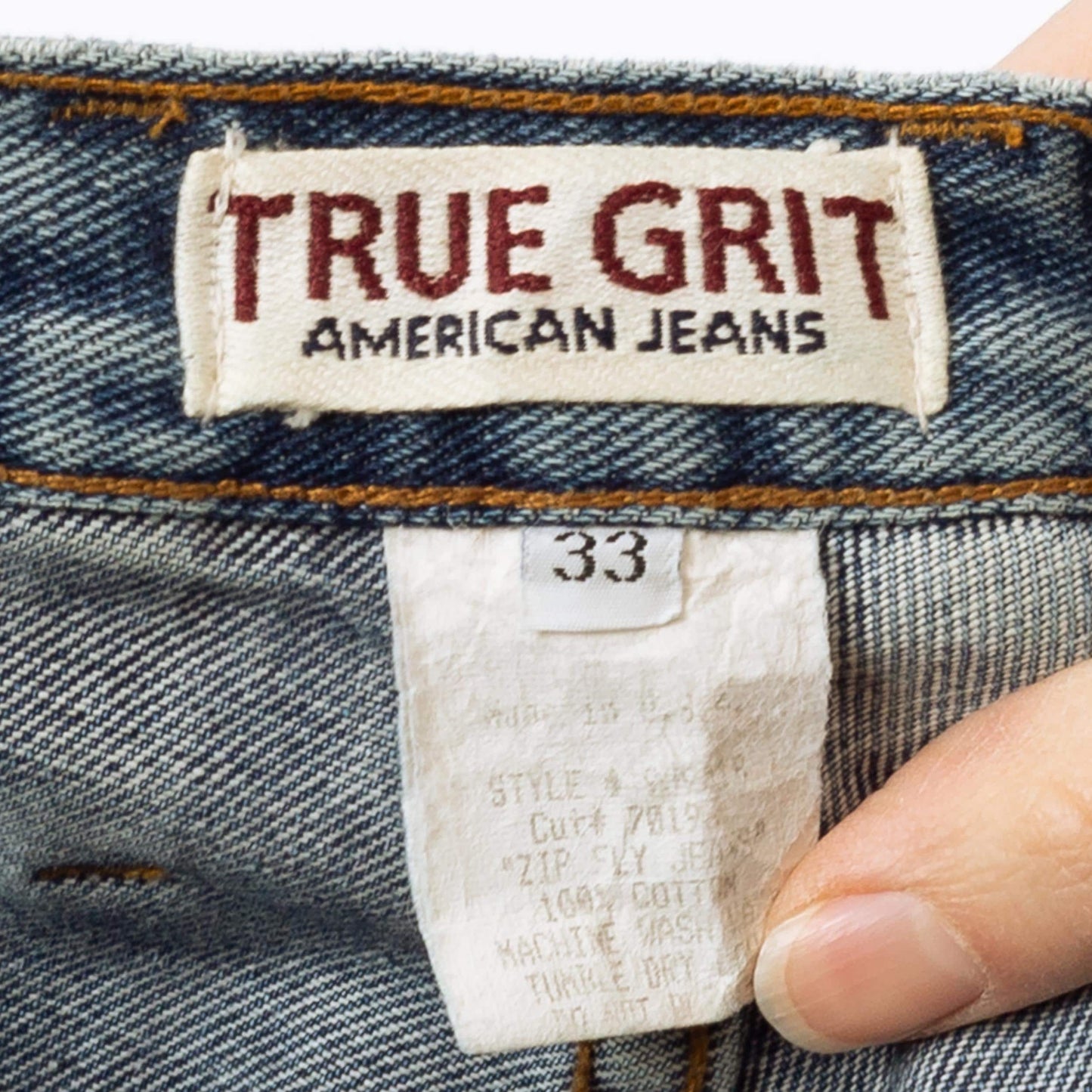 Vintage 90s Straight Leg Jeans - Large, 33" Waist | True Grit Soft Denim High Waisted Mom Jeans