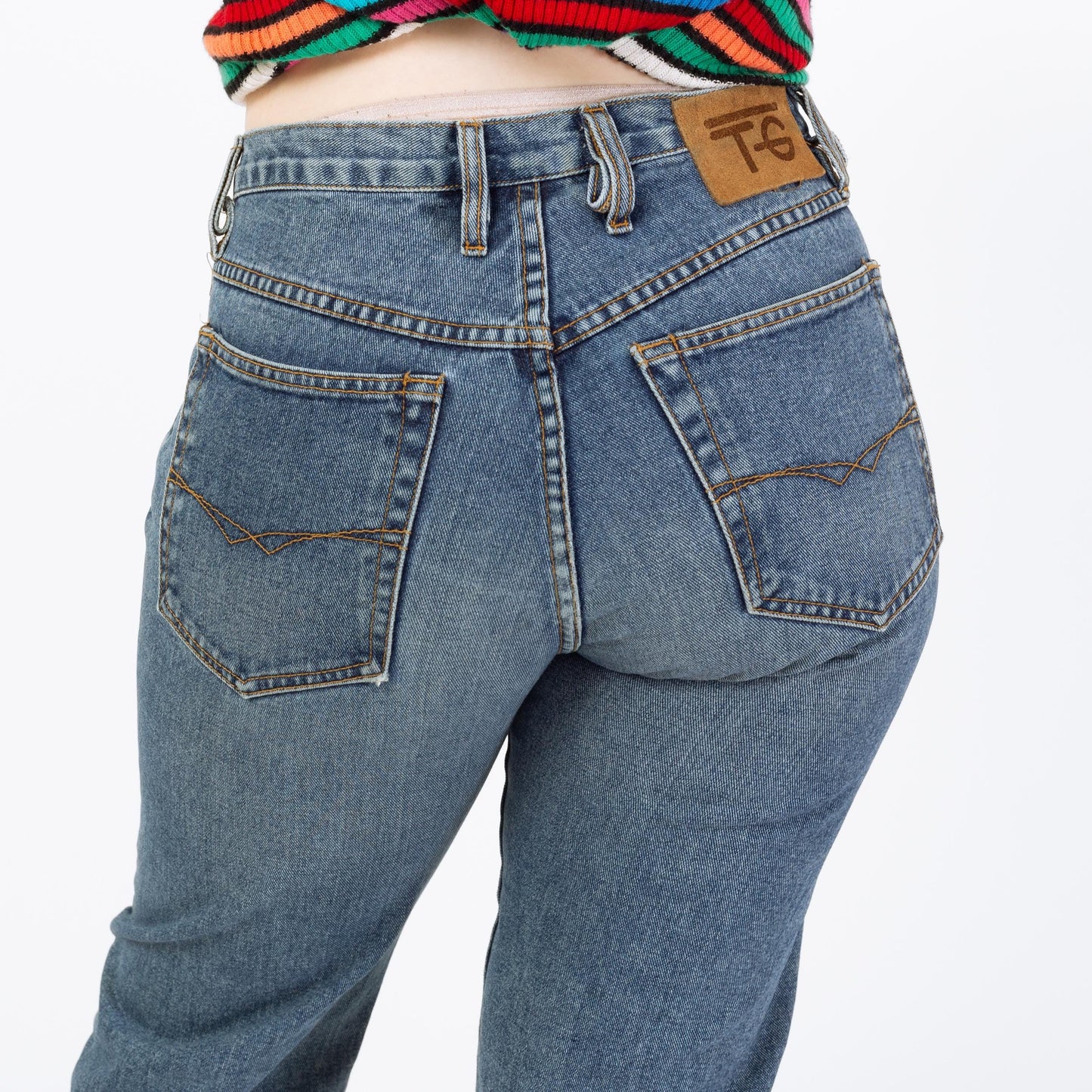 Vintage 90s Straight Leg Jeans - Large, 33" Waist | True Grit Soft Denim High Waisted Mom Jeans