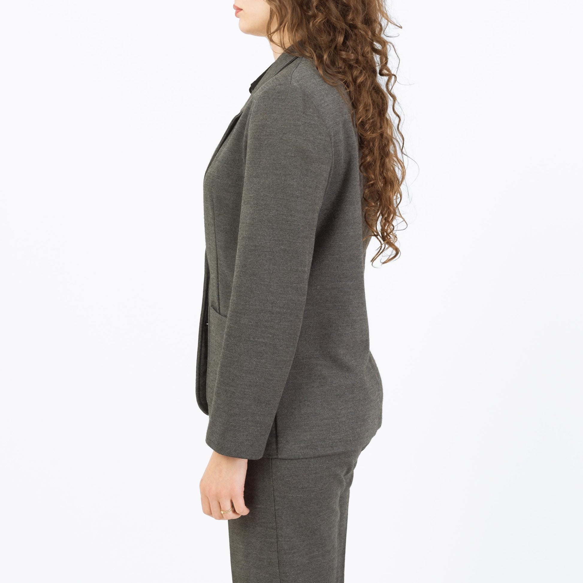 Vintage 70s Charcoal Grey Pant & Skirt Suit - Medium | Jack Winter Blazer Jacket Trousers Three Piece Matching Set