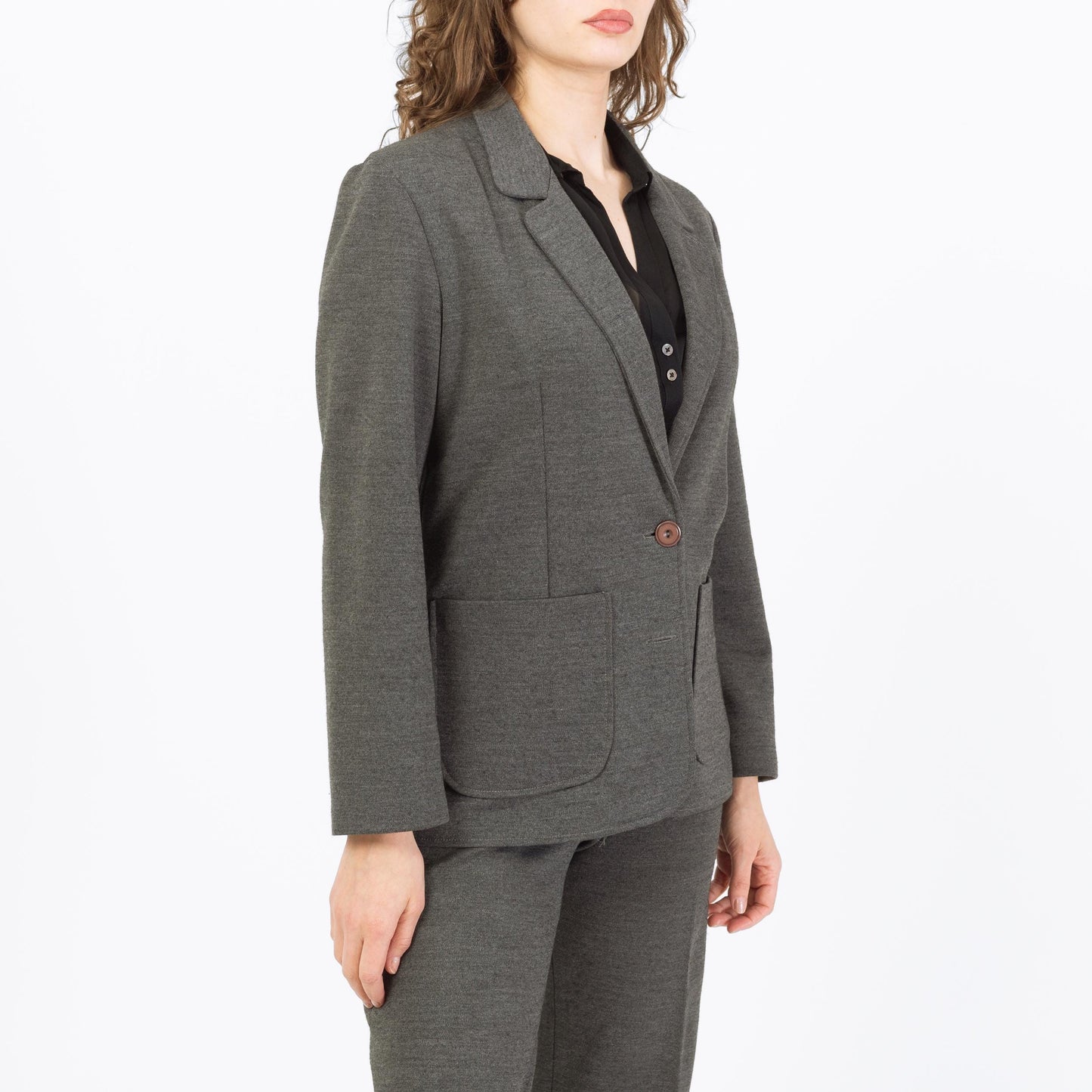 Vintage 70s Charcoal Grey Pant & Skirt Suit - Medium | Jack Winter Blazer Jacket Trousers Three Piece Matching Set