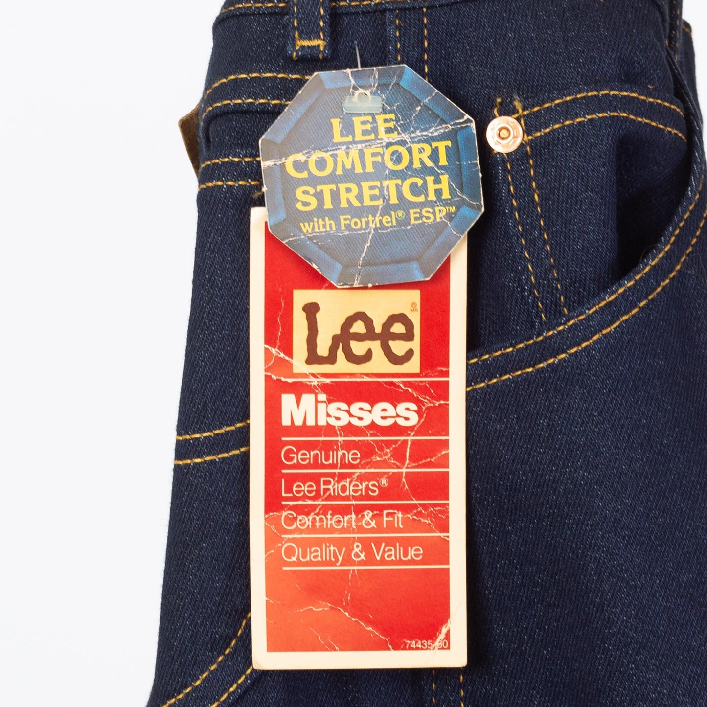 Vintage 70s 80s Lee Riders Dark Wash Deadstock Jeans, NWT - Medium, 28"-29" Waist | High Rise Straight Leg Jeans