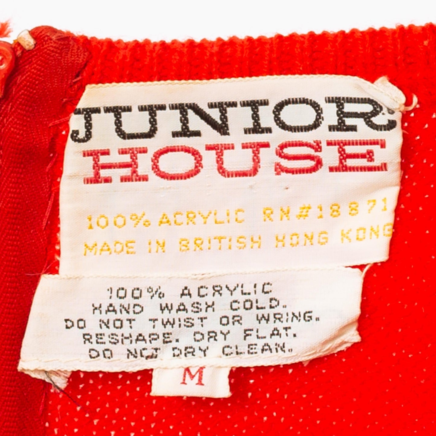 Vintage 70s Red Eyelet Patchwork Knit Tank - Small to Medium | Retro Sleeveless Sweater Top