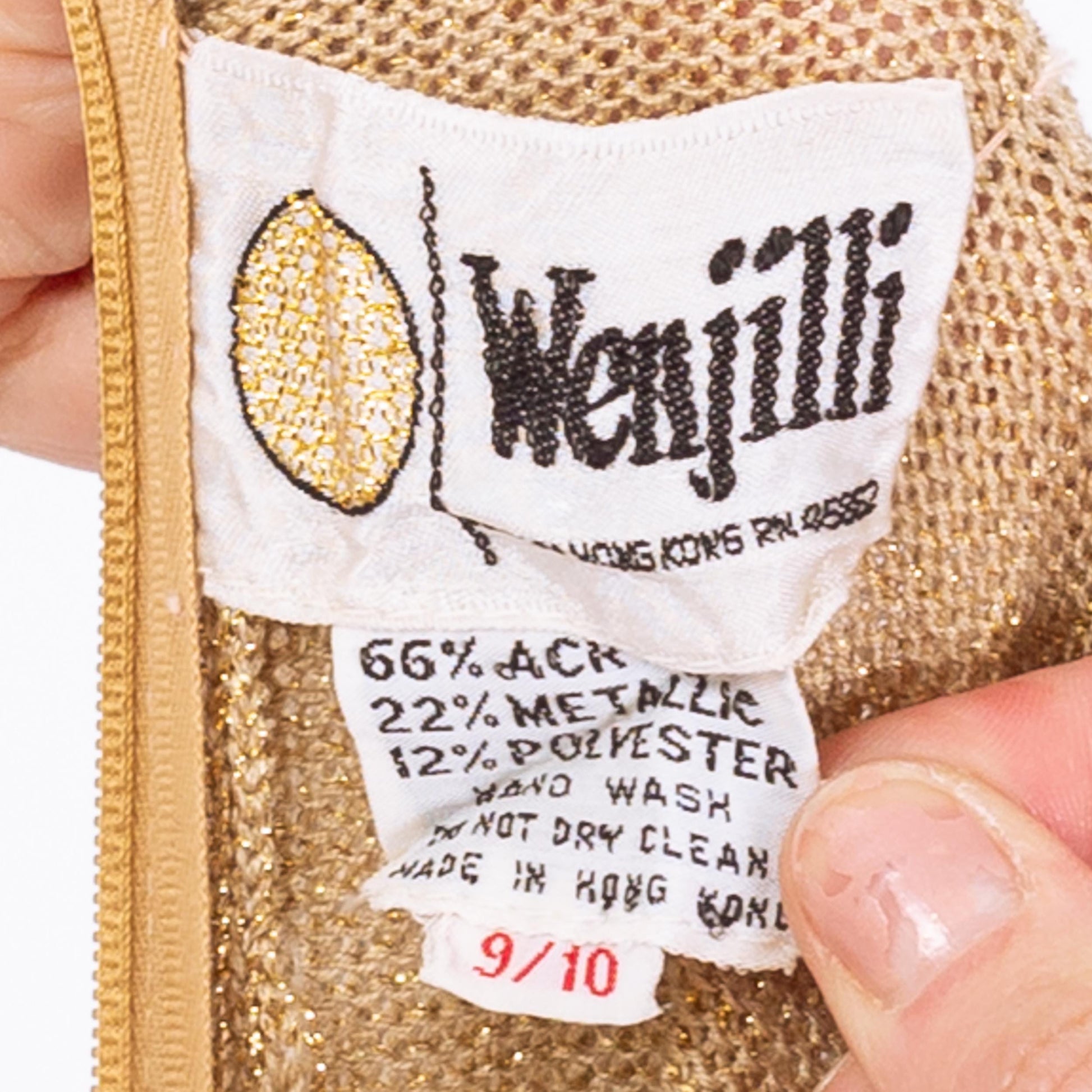 Vintage 70s Wenjilli Gold Lurex Maxi Dress - Medium | Long Sleeve Metallic Knit Formal Disco Gown