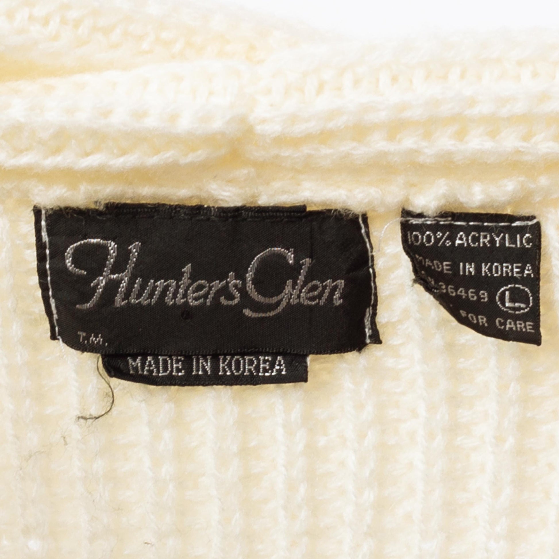 Vintage 80s White Cropped Shawl Collar Cardigan - Large | Chunky Knit Button Up Sweater