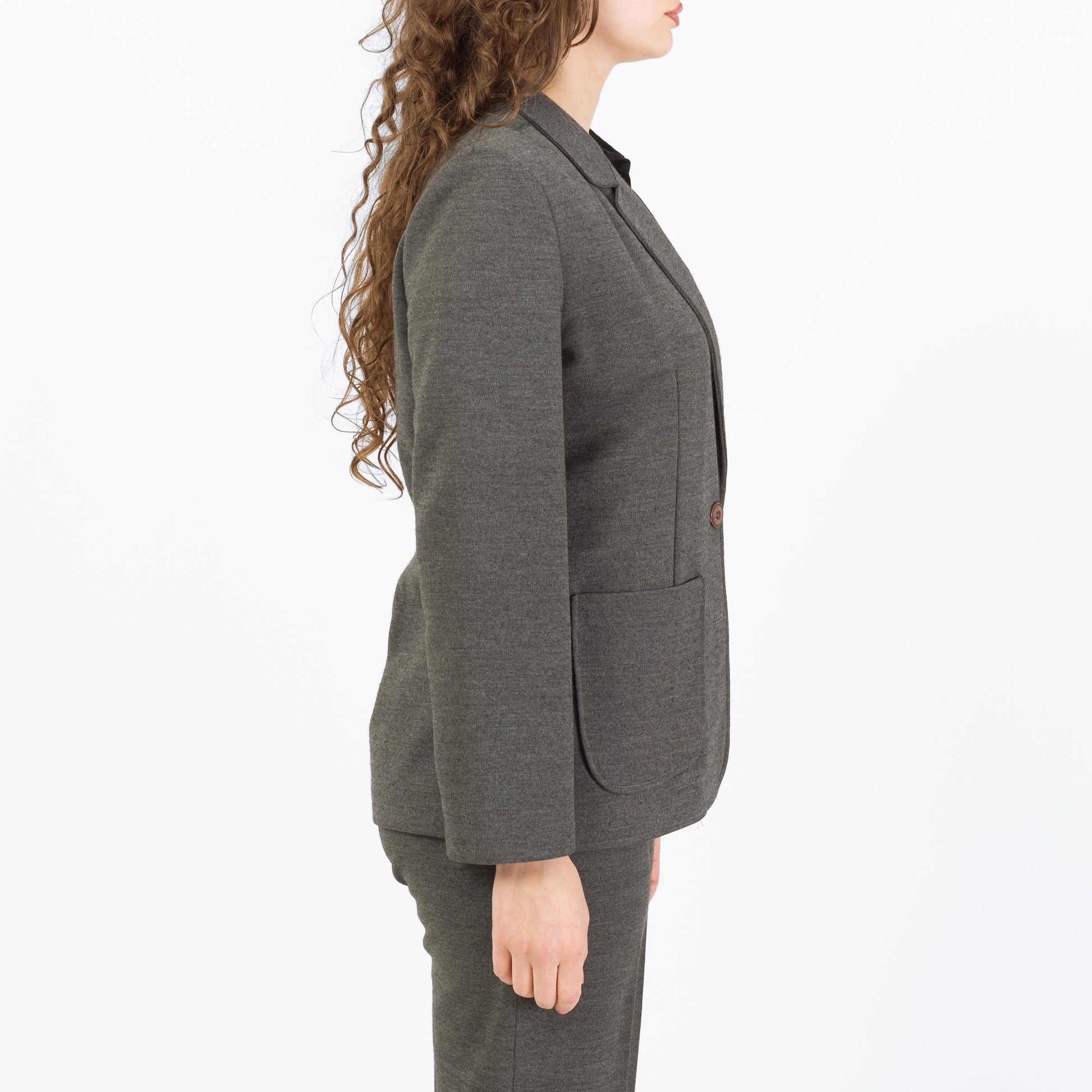 Vintage 70s Charcoal Grey Pant & Skirt Suit - Medium | Jack Winter Blazer Jacket Trousers Three Piece Matching Set