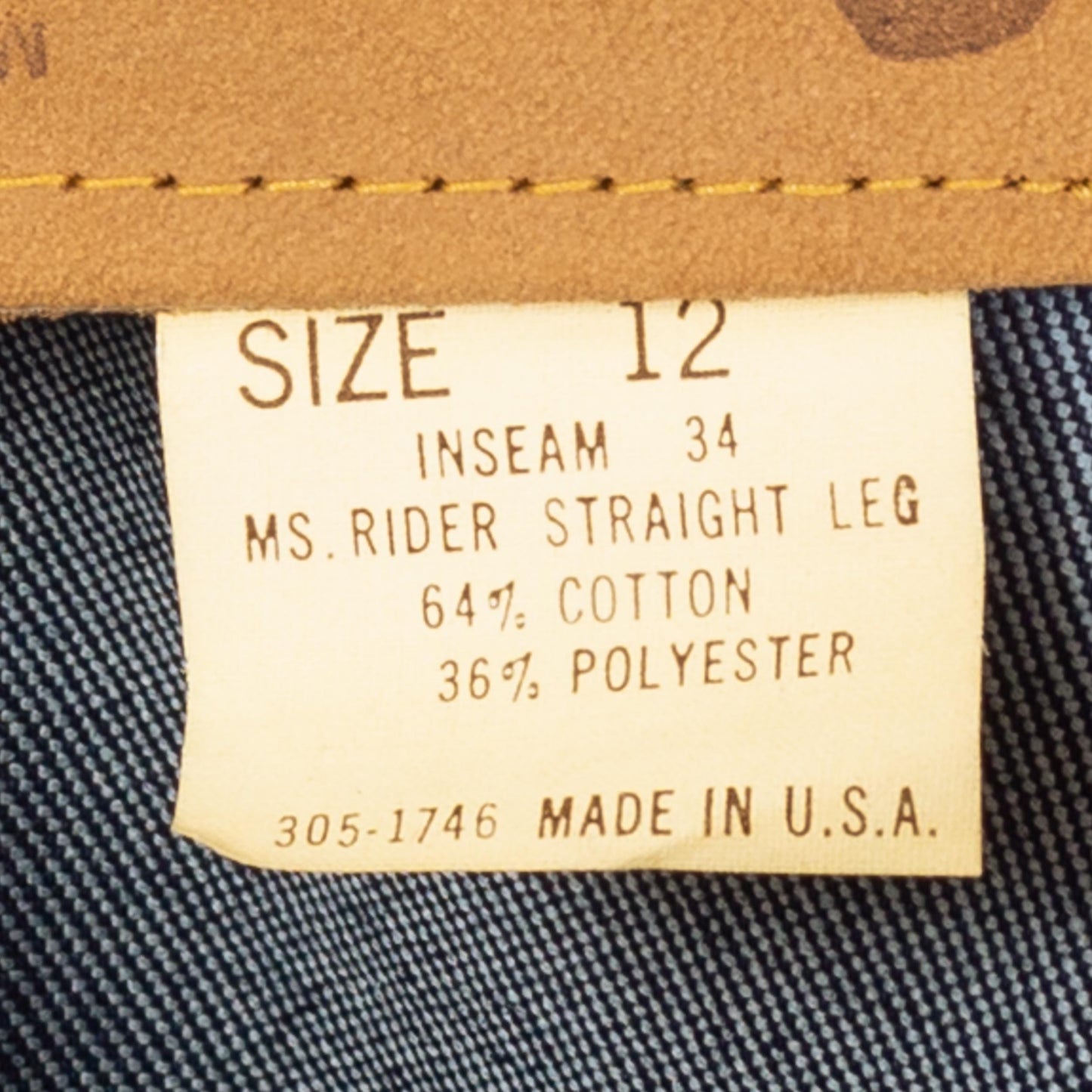 Vintage 70s 80s Lee Riders Dark Wash Deadstock Jeans, NWT - Medium, 28"-29" Waist | High Rise Straight Leg Jeans