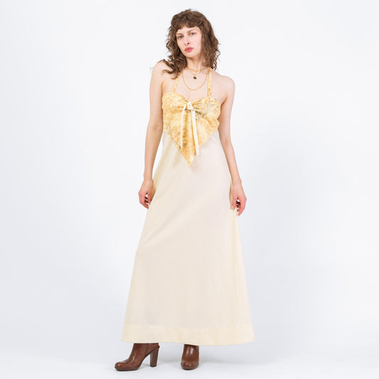 Vintage 70s Boho Low Back Prairie Dress - XS to Small | Floral Bandana Summer Disco Sundress, Wedding Guest Dress