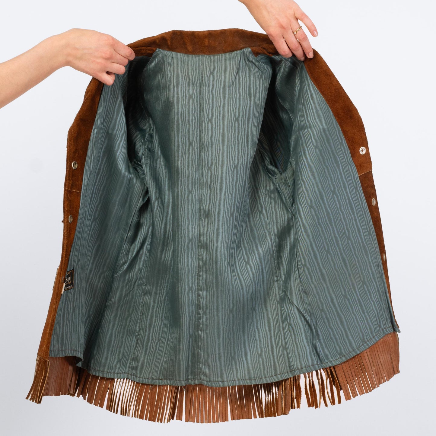 Vintage 70s Joo Kay Brown Suede Fringe Jacket - XS to Small | Boho Western Leather Coat
