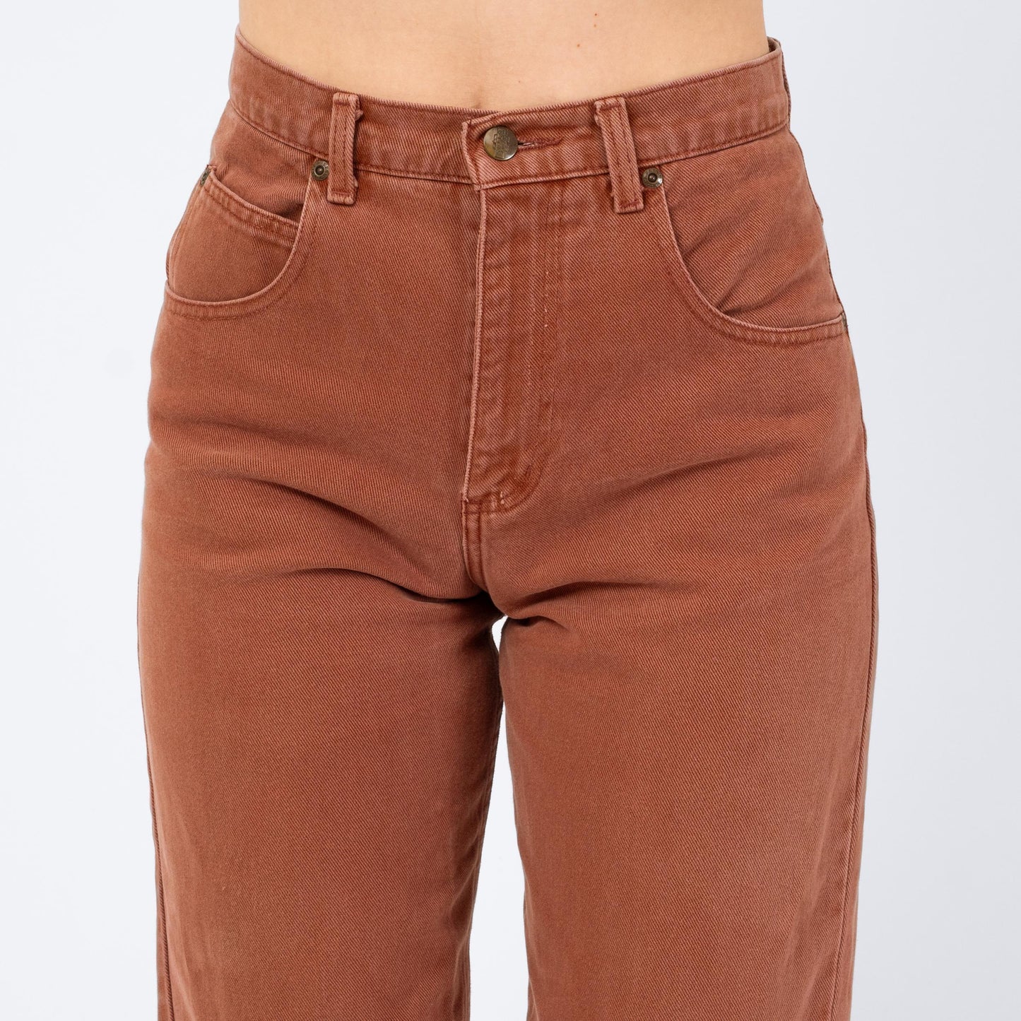 Vintage 90s Terracotta High Waisted Jeans - Small, 27" Waist | Denim Slim Straight Leg Mom Jeans