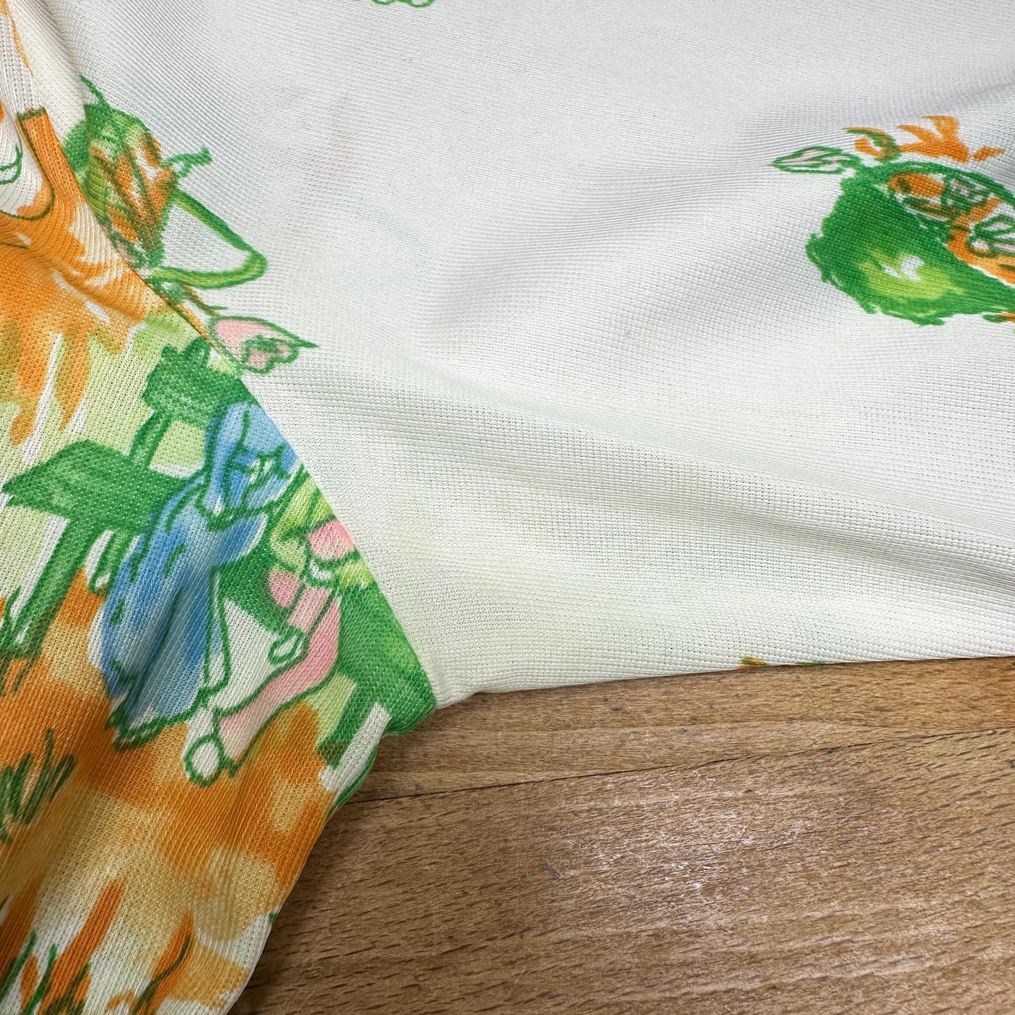 Vintage 70s Walk In The Park Novelty Print Shirt - Small | Long Sleeve Dagger Collar Button Up Disco Shirt