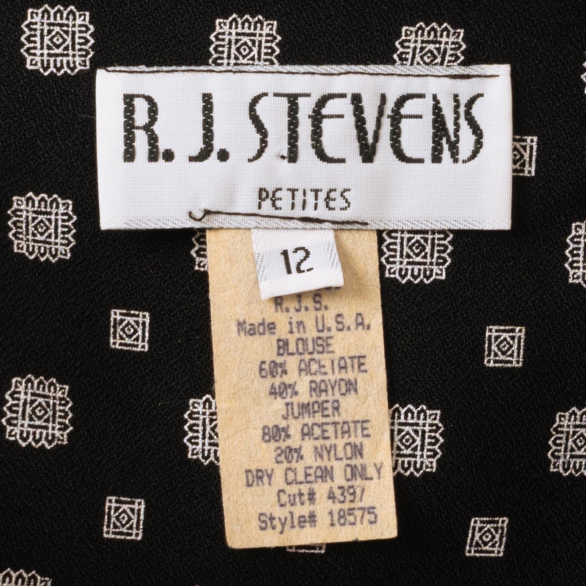 Vintage 80s Black & White Deep V Pinafore Dress - Large | Grunge Sleeveless Midi Dress