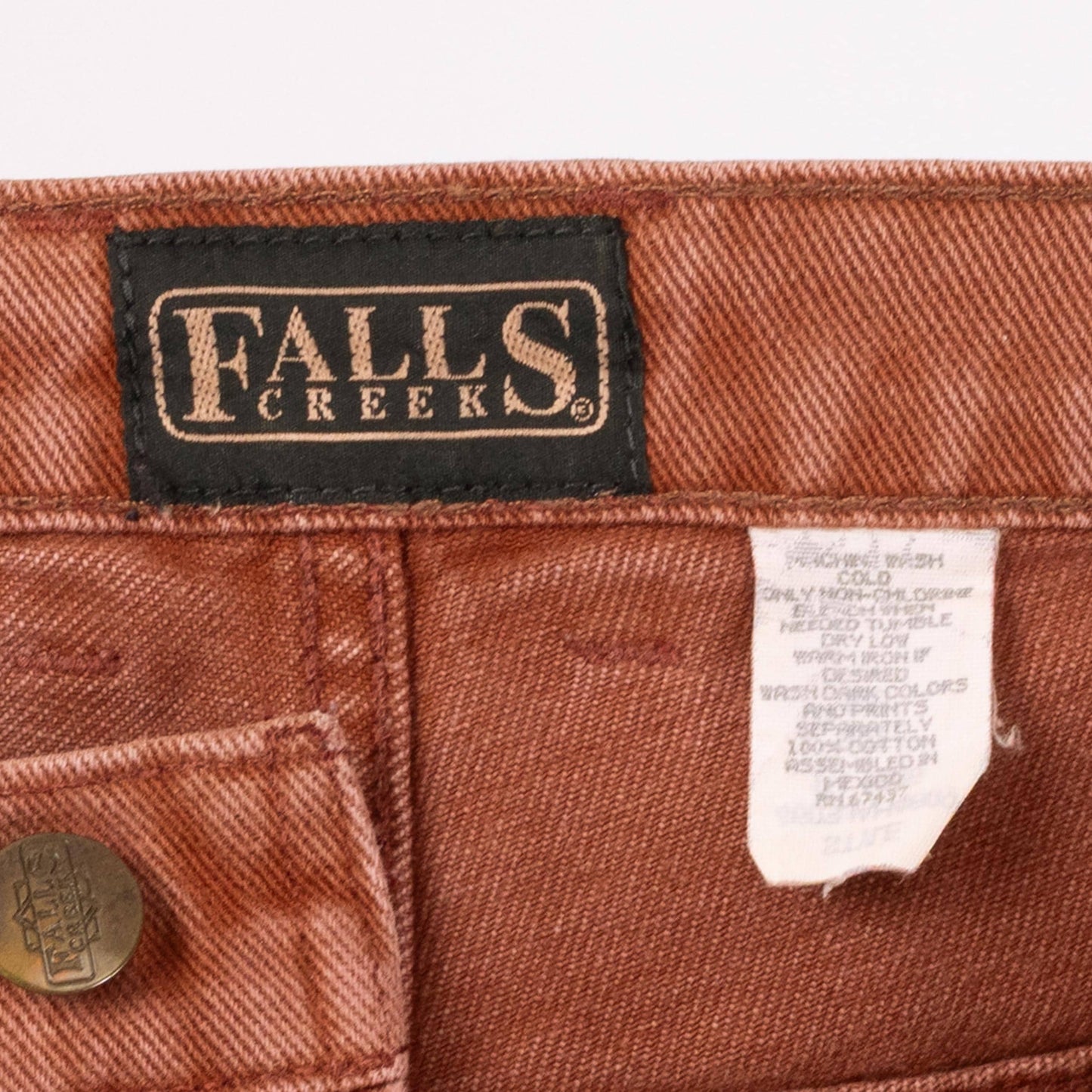 Vintage 90s Terracotta High Waisted Jeans - Small, 27" Waist | Denim Slim Straight Leg Mom Jeans
