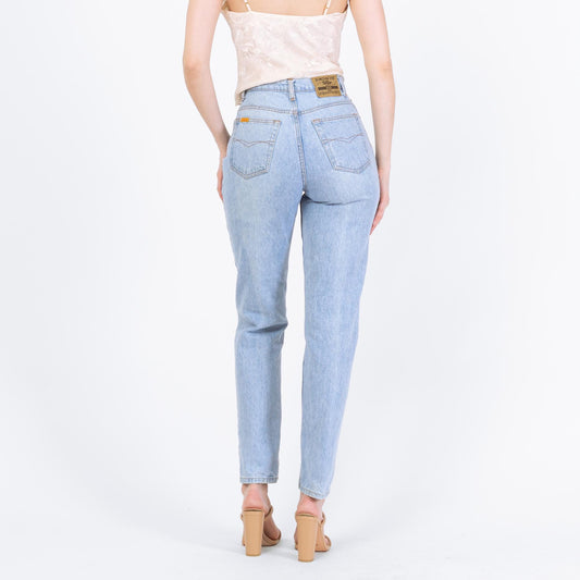 Vintage 90s Jordache Light Wash Jeans - Extra Small, 25" Waist | Denim High Rise Slim Mom Jeans