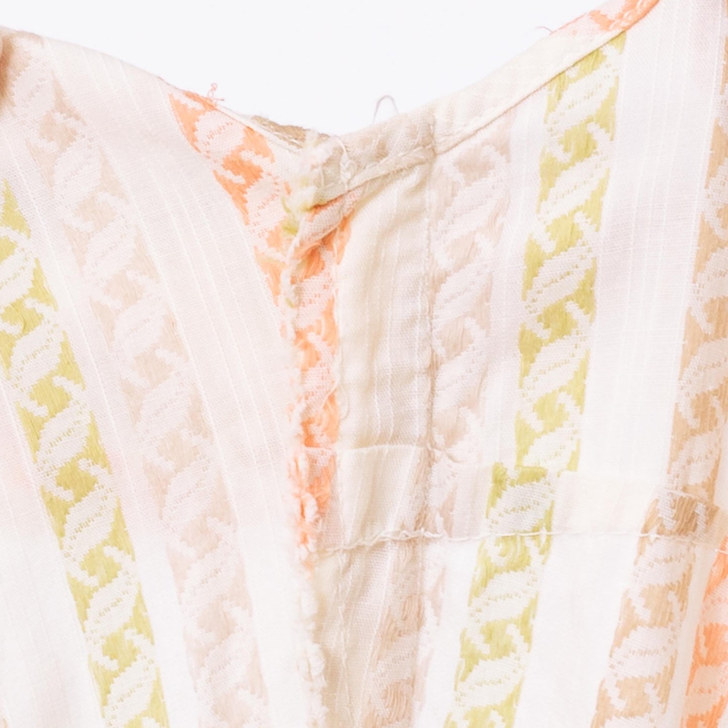 Vintage 60s White Embroidered Stripe Day Dress - XXS | Retro Sleeveless Fit & Flare Mini