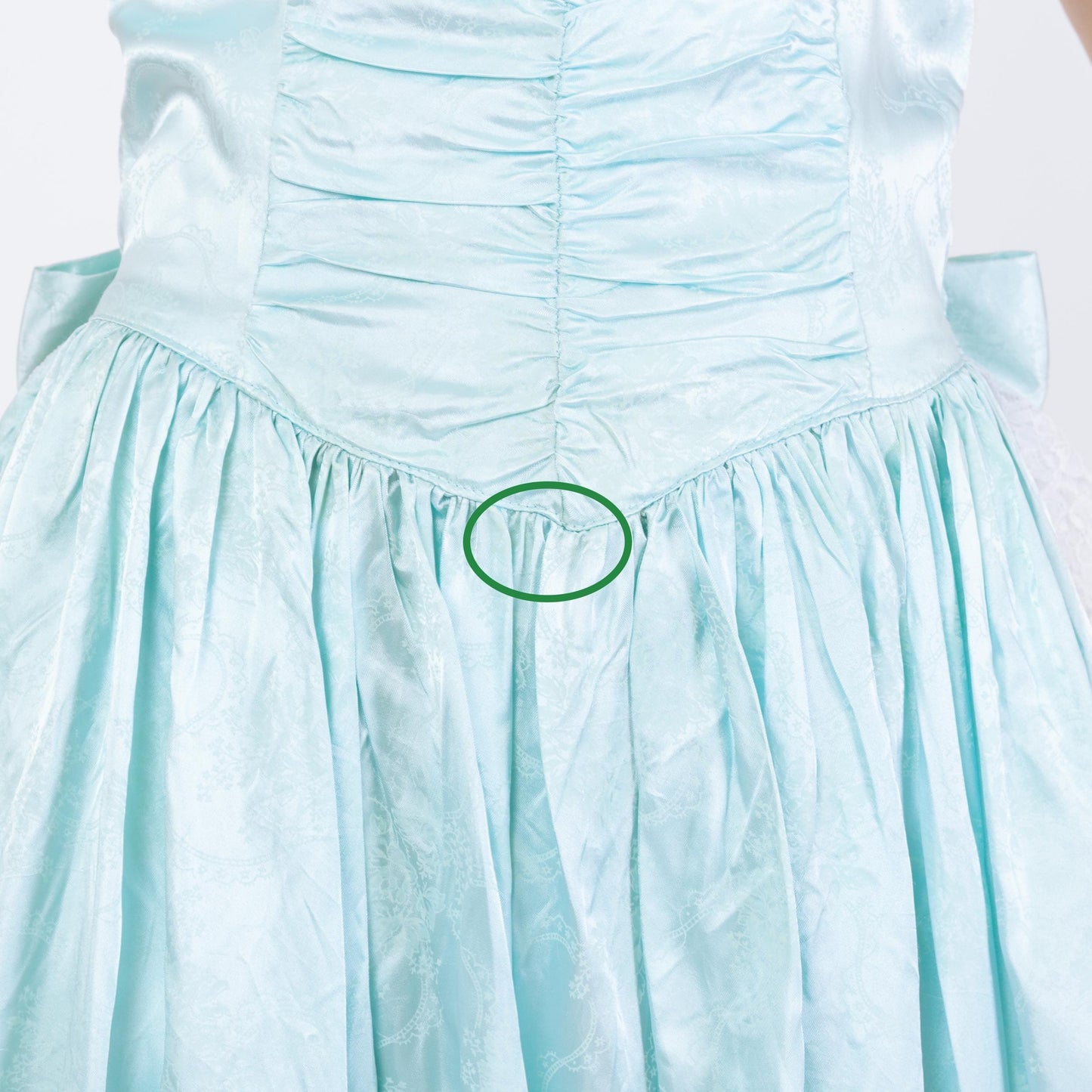 Vintage 80s Gunne Sax Blue Satin Princess Gown - Medium | Strapless Tulle Ballgown Formal Maxi Dress
