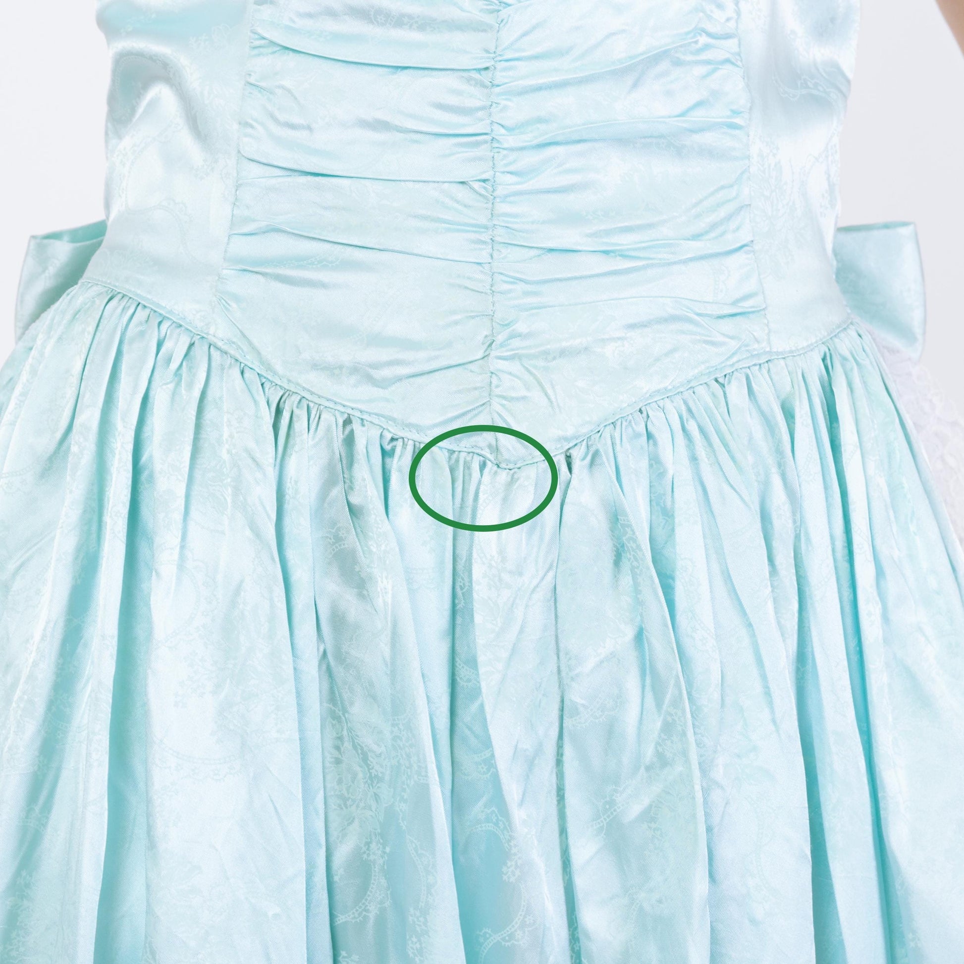 Vintage 80s Gunne Sax Blue Satin Princess Gown - Medium | Strapless Tulle Ballgown Formal Maxi Dress