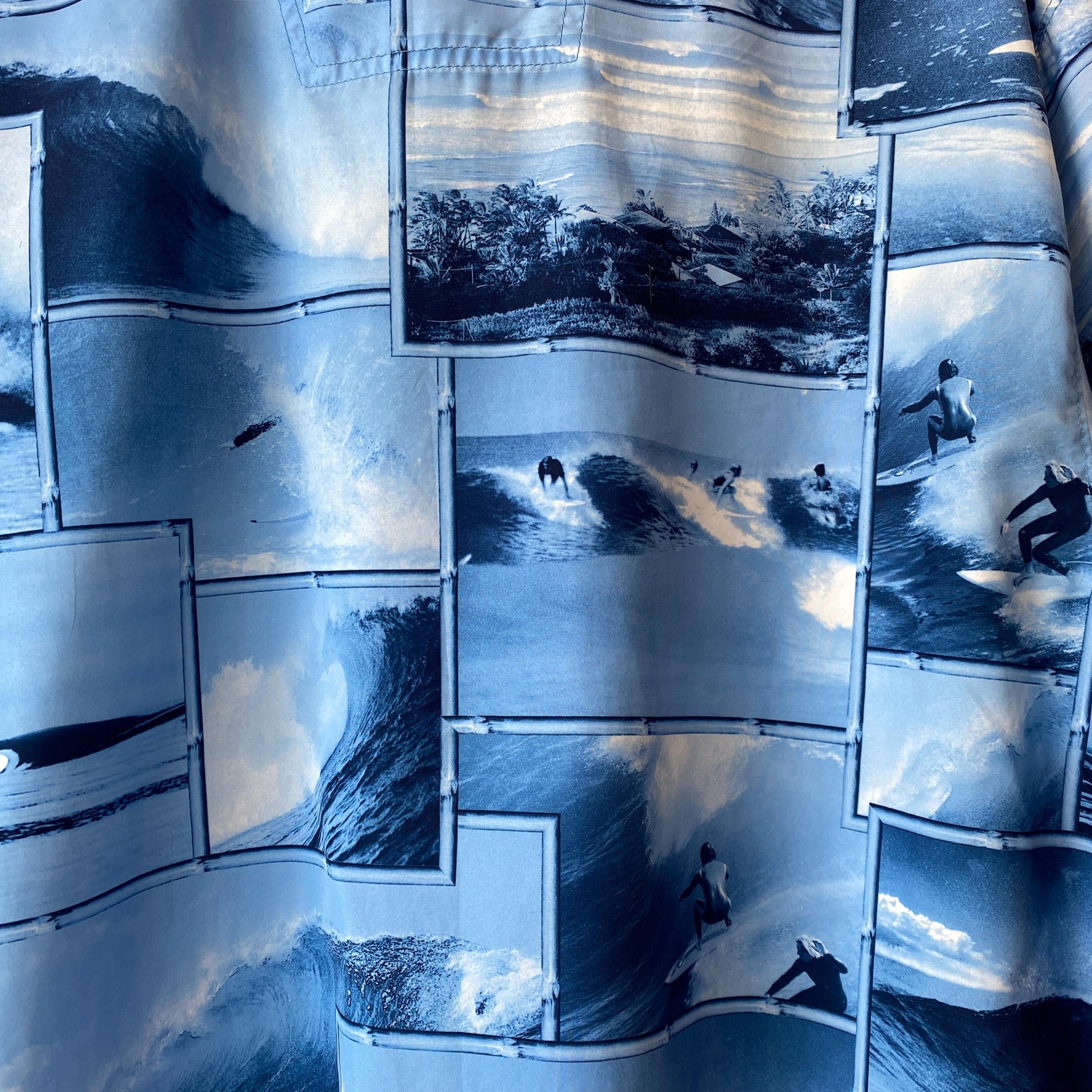 Vintage 90s Surfer Photoprint Collared Shirt - Extra Large | Redsand All Over Print Blue Button Up Top