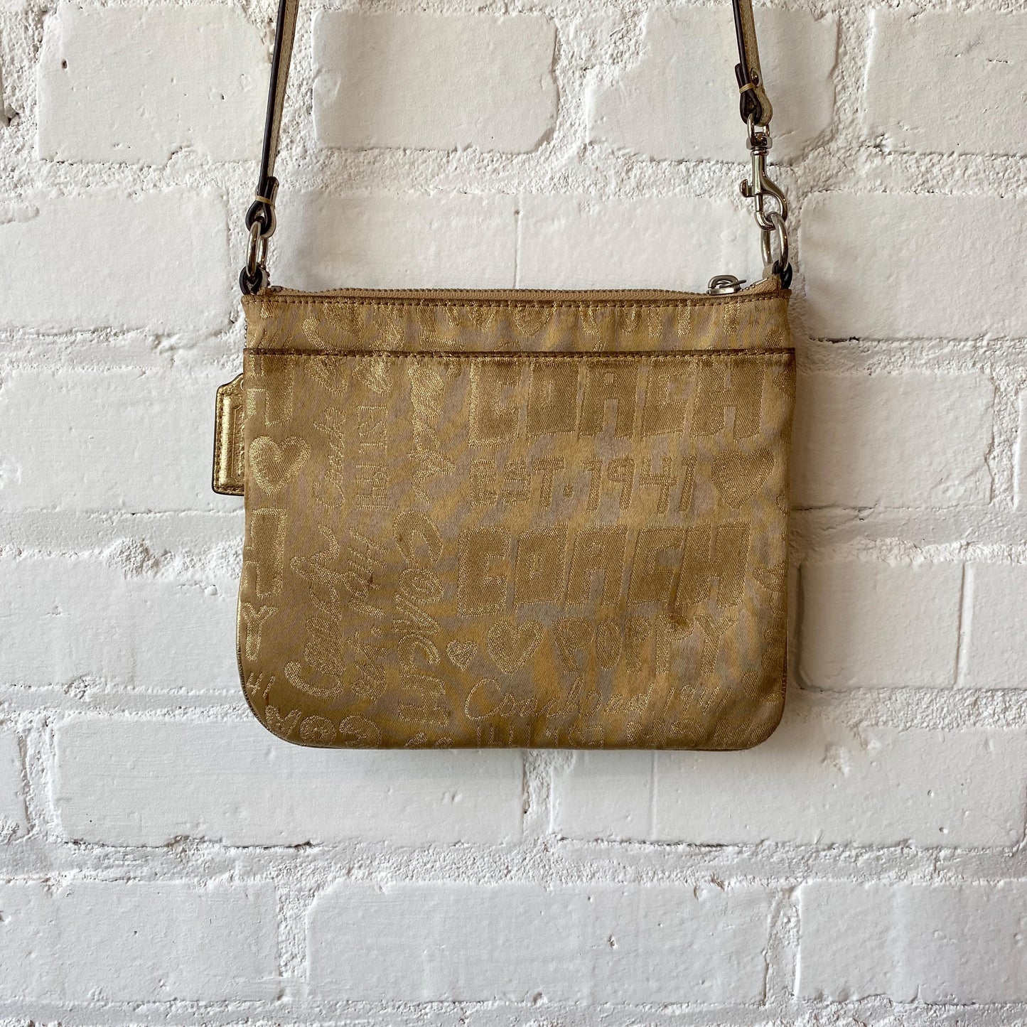 Vintage Y2K Coach Poppy Gold Monogram Bag