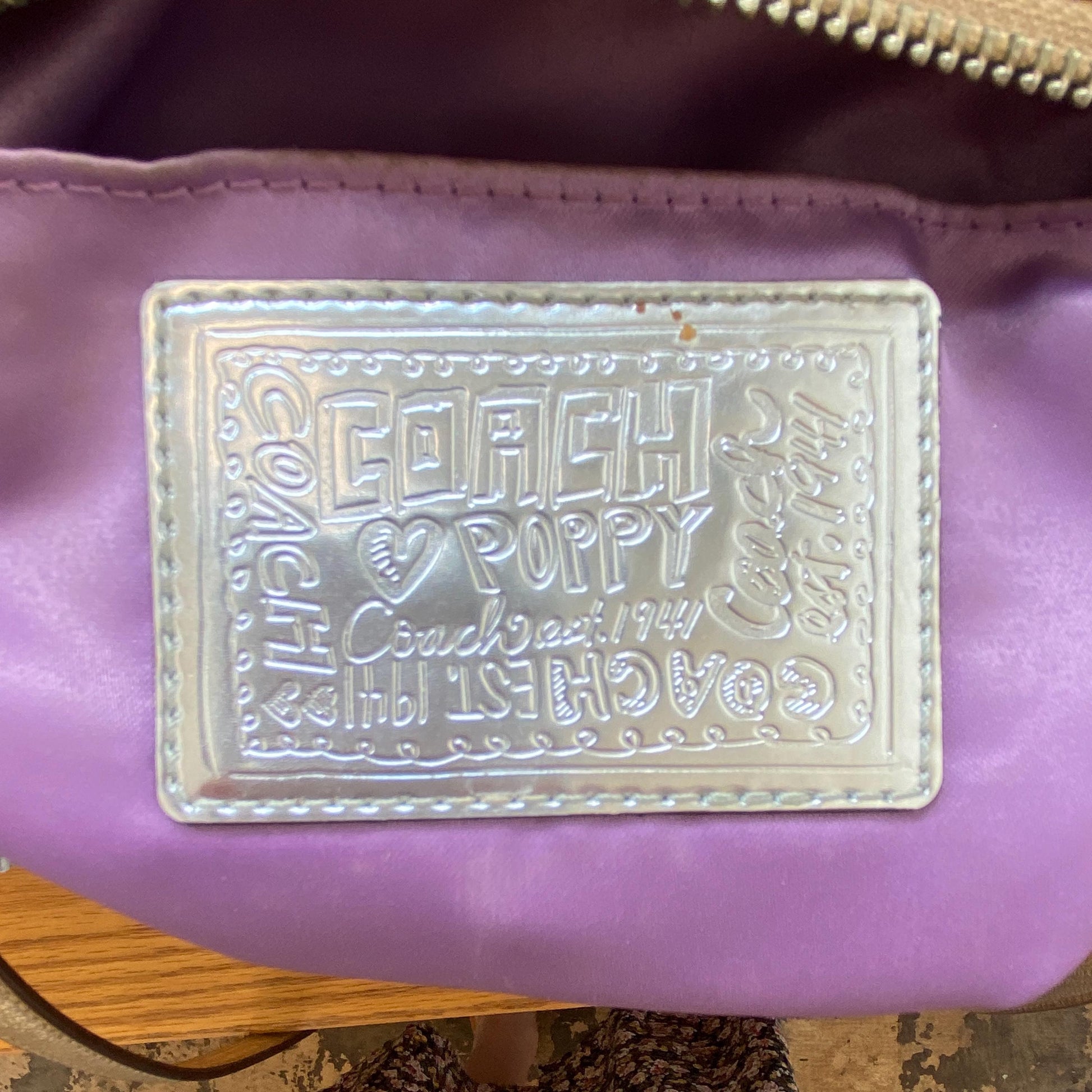 Vintage Y2K Coach Poppy Gold Monogram Bag