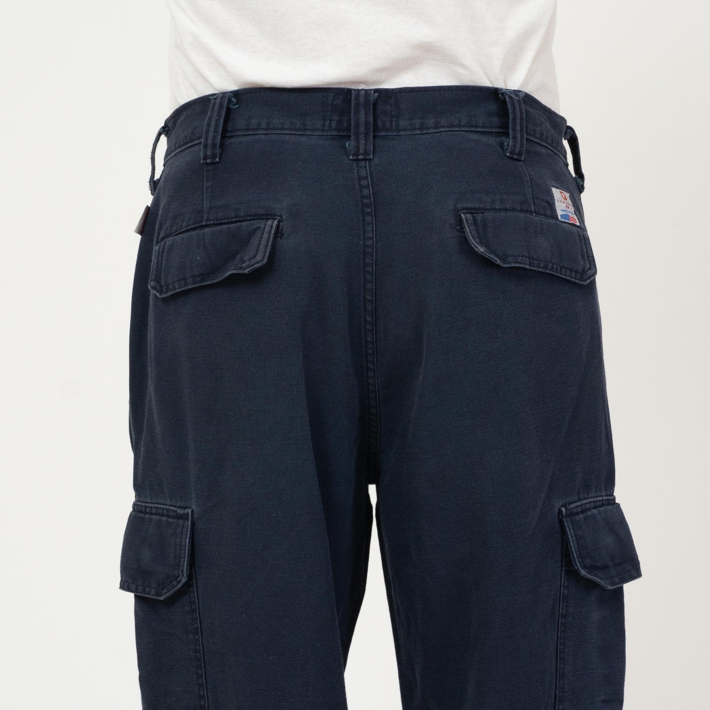 Vintage 90s Navy Blue Cargo Pants - 34x30 | Tyndale Flame Resistant Workwear Trousers