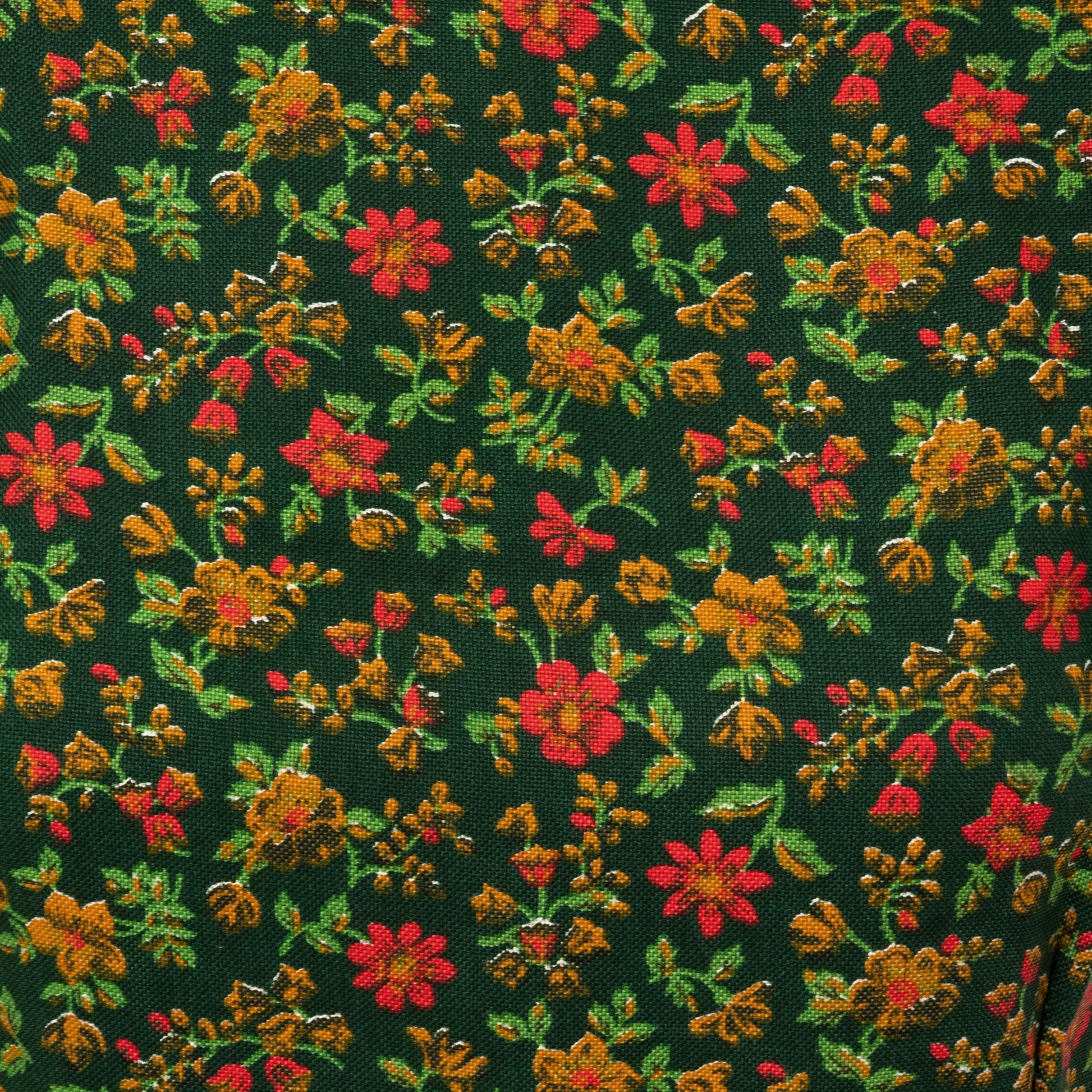Vintage 60s Green Floral Mini Shift Dress - Medium | Retro Mod Sleeveless Dress