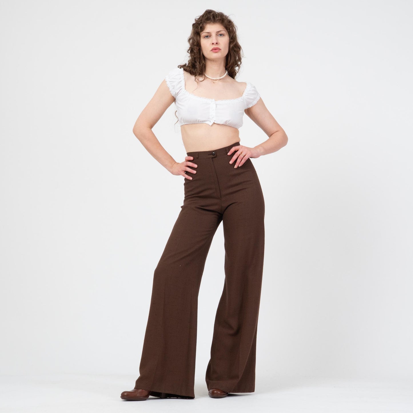 Vintage 70s Chocolate Brown Unisex Bell Bottoms - 29" Waist | Boho High Waisted Flared Pants
