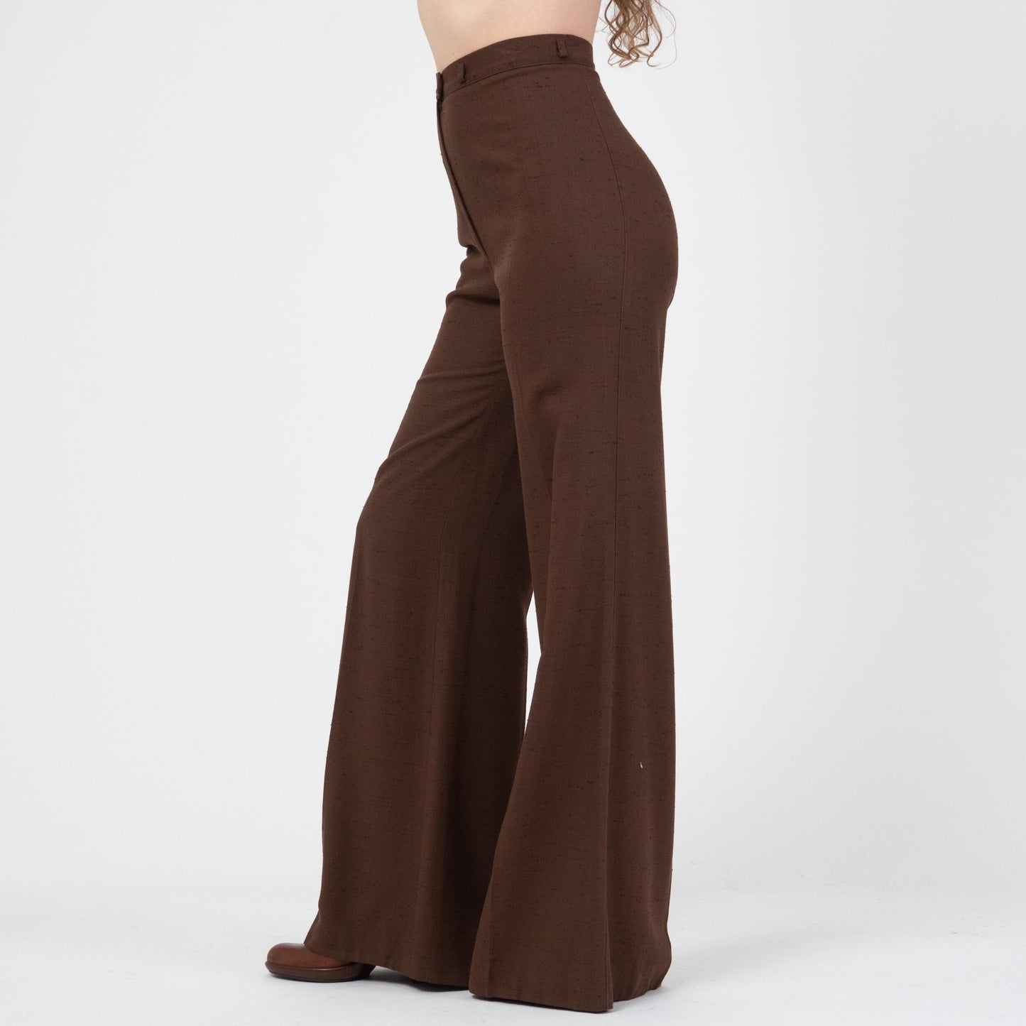 Vintage 70s Chocolate Brown Unisex Bell Bottoms - 29" Waist | Boho High Waisted Flared Pants
