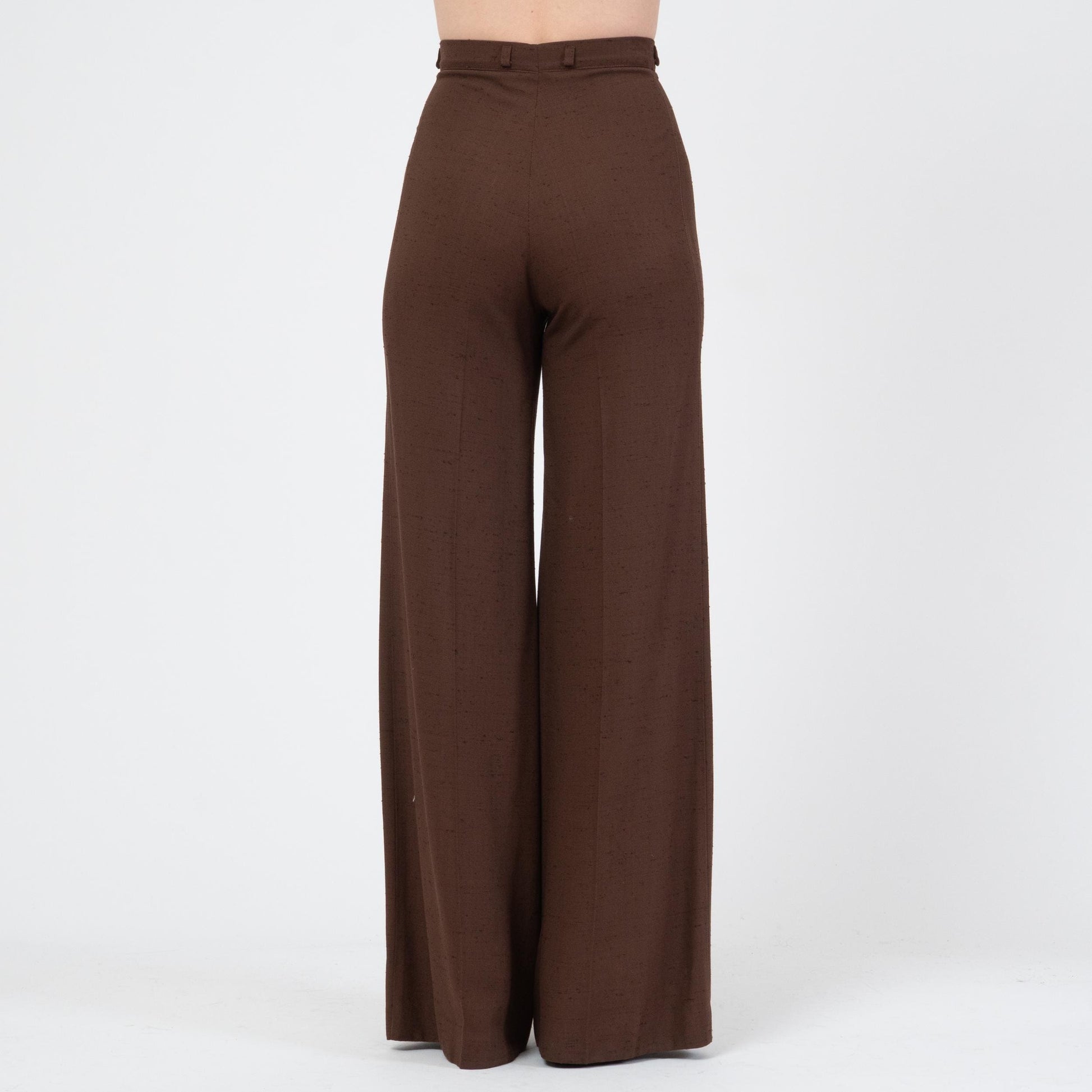 Vintage 70s Chocolate Brown Unisex Bell Bottoms - 29" Waist | Boho High Waisted Flared Pants