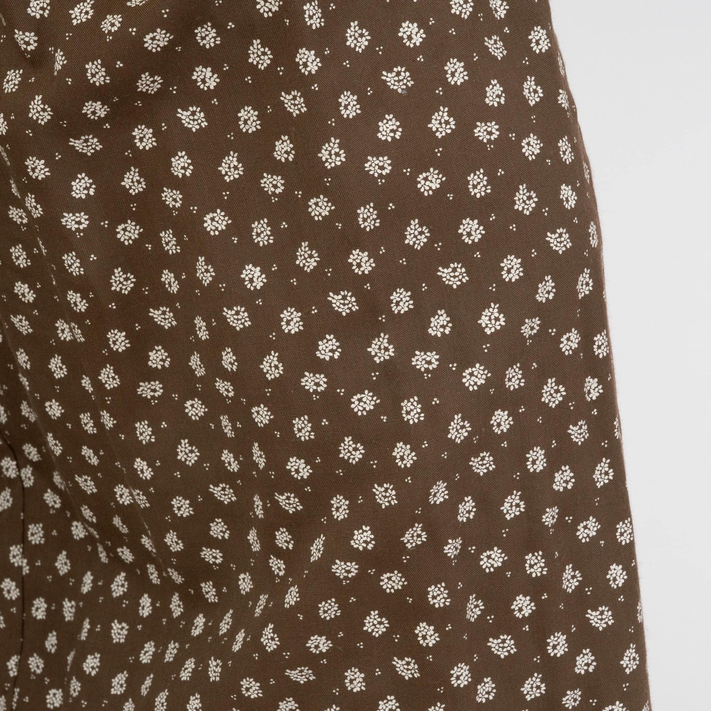 Vintage 80s Brown Floral Wide Leg Jumpsuit - Large to XL | Boho Short Sleeve Palazzo Pantsuit