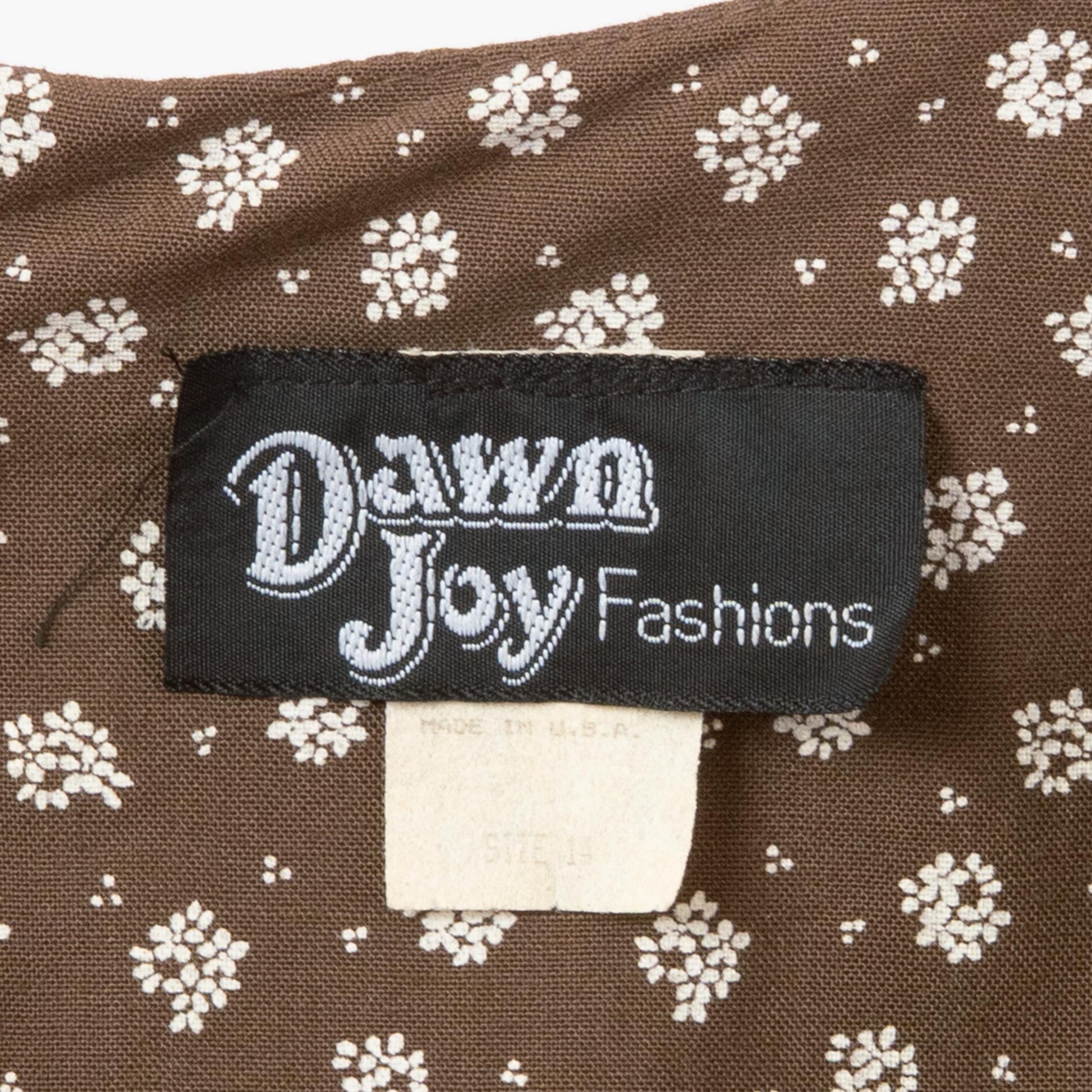 Vintage 80s Brown Floral Wide Leg Jumpsuit - Large to XL | Boho Short Sleeve Palazzo Pantsuit