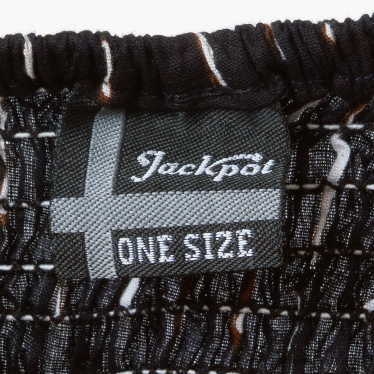 Vintage 90s Black & White Batik Maxi Skirt - One Size | Boho High Waisted Long Cotton Skirt