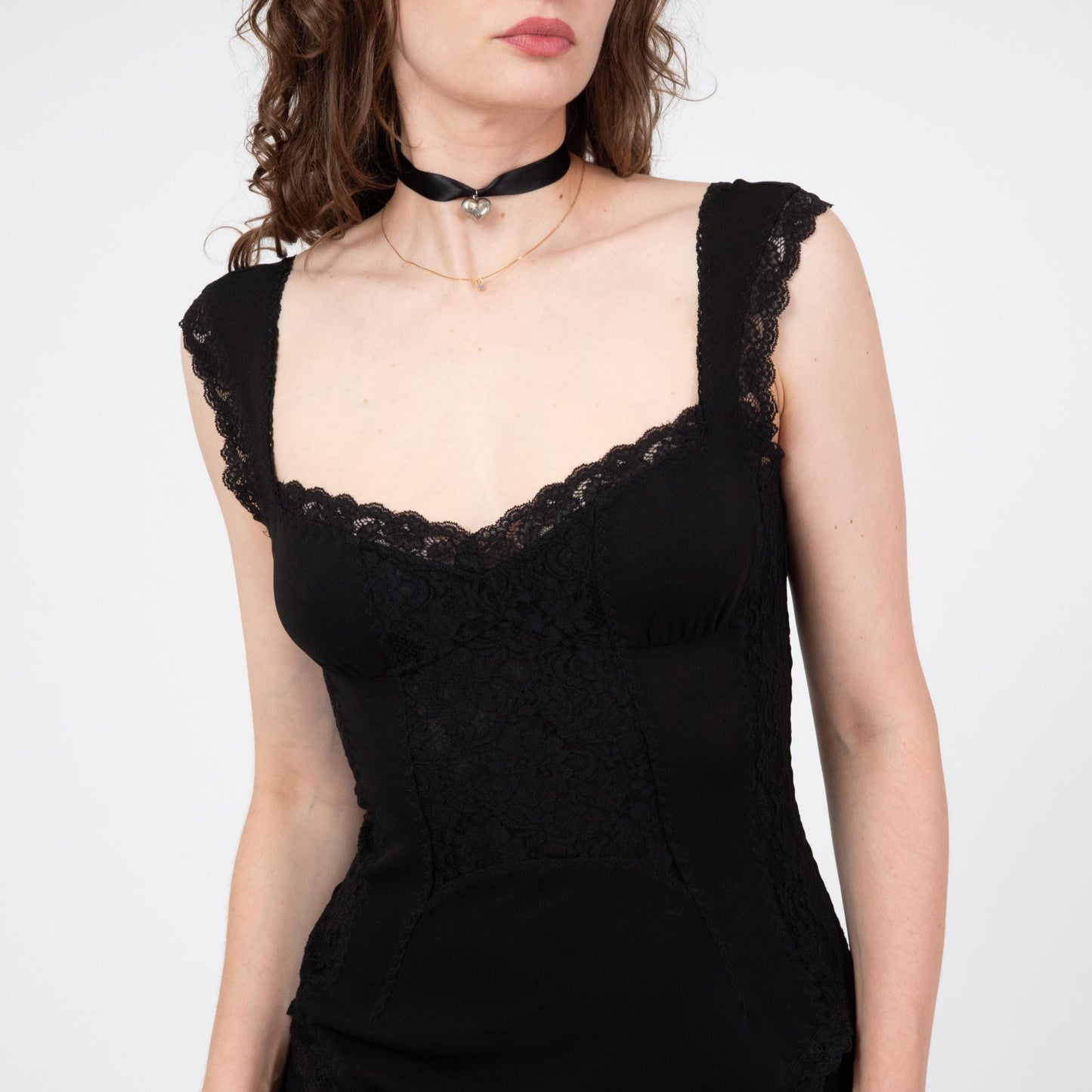 Vintage Dolce & Gabbana Black Lace Bodycon Dress - Small to Medium | Designer Y2K Party Dress