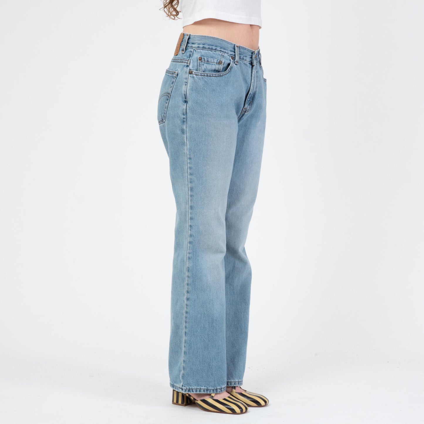 Vintage 90s Levi's 515 Mid Rise Bootcut Jeans - Medium | Levis Light Wash Denim Baggy Jeans
