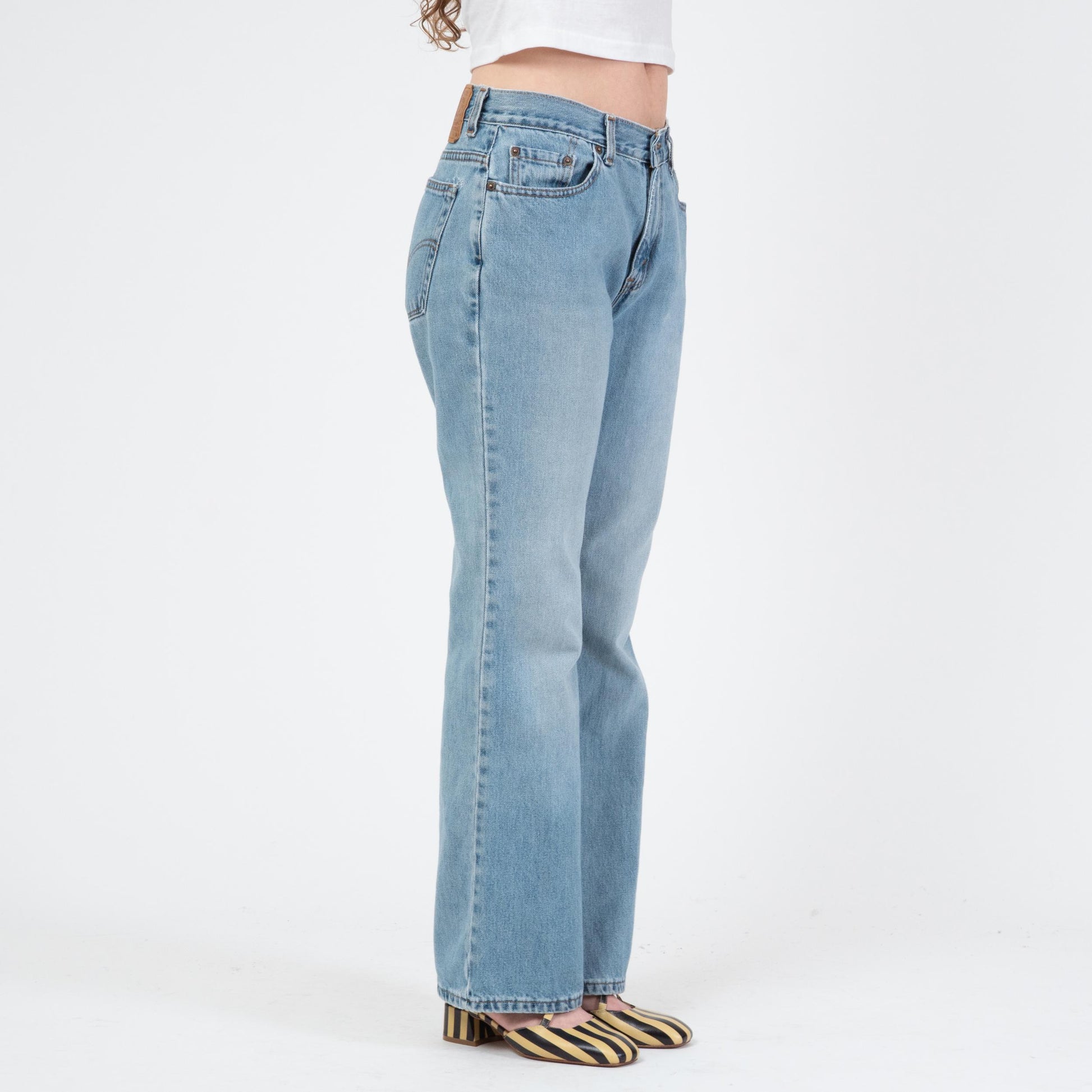 Vintage 90s Levi's 515 Mid Rise Bootcut Jeans - Medium | Levis Light Wash Denim Baggy Jeans
