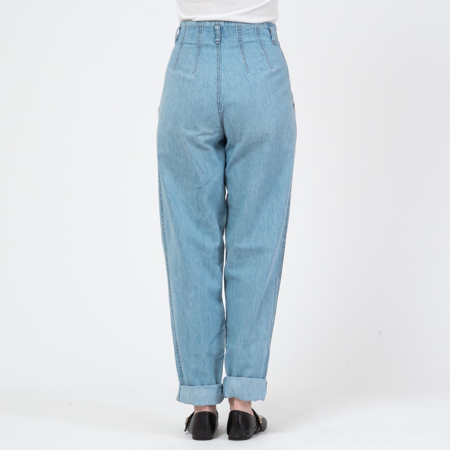 Vintage 80s Z Cavaricci Pleated Parachute Jeans - Medium, 28" Waist | High Rise Denim Streetwear Grunge Jeans