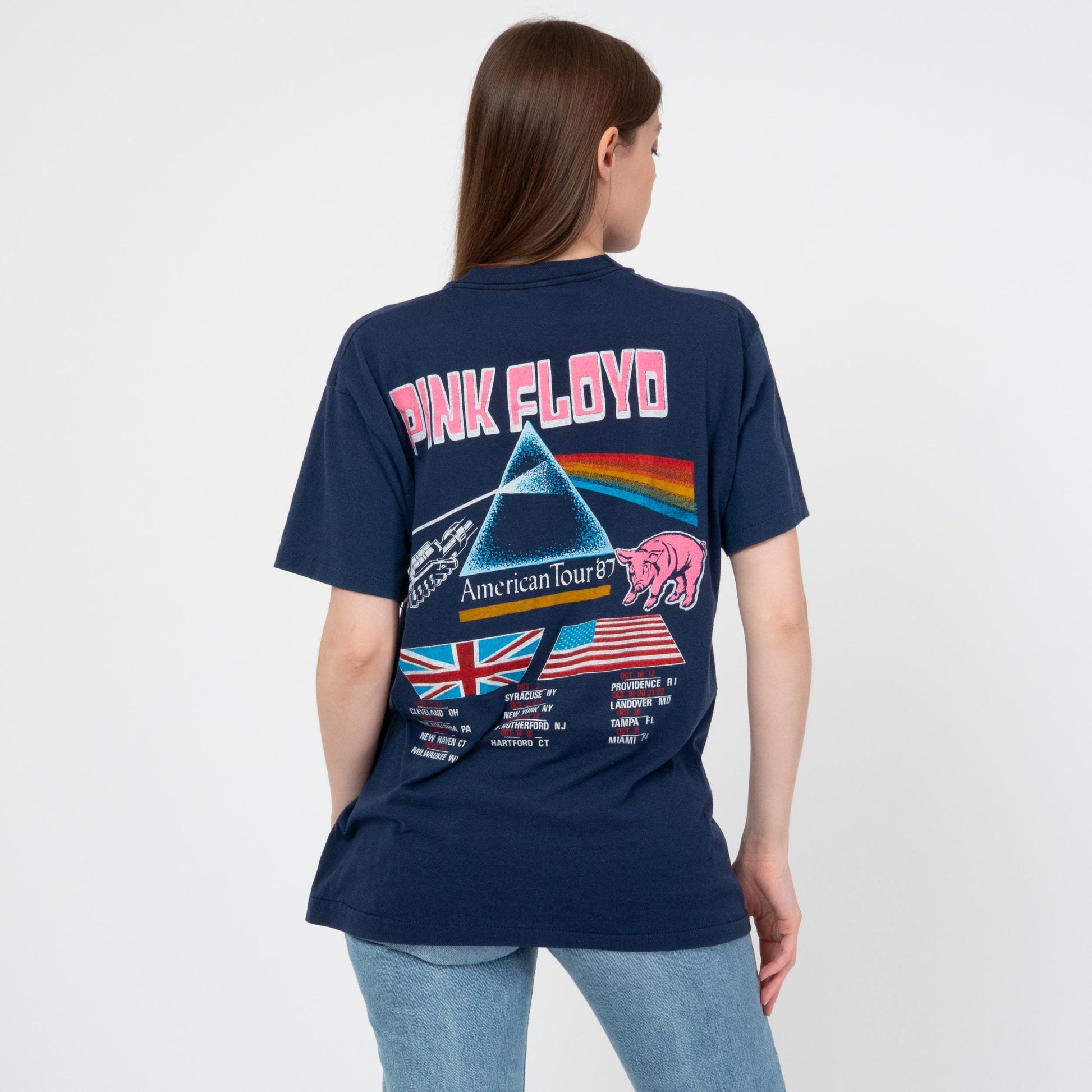 Vintage 80s Pink Floyd Momentary Lapse Of Reason Tour T Shirt - Unisex Large | 1987 Graphic Music Band Tee