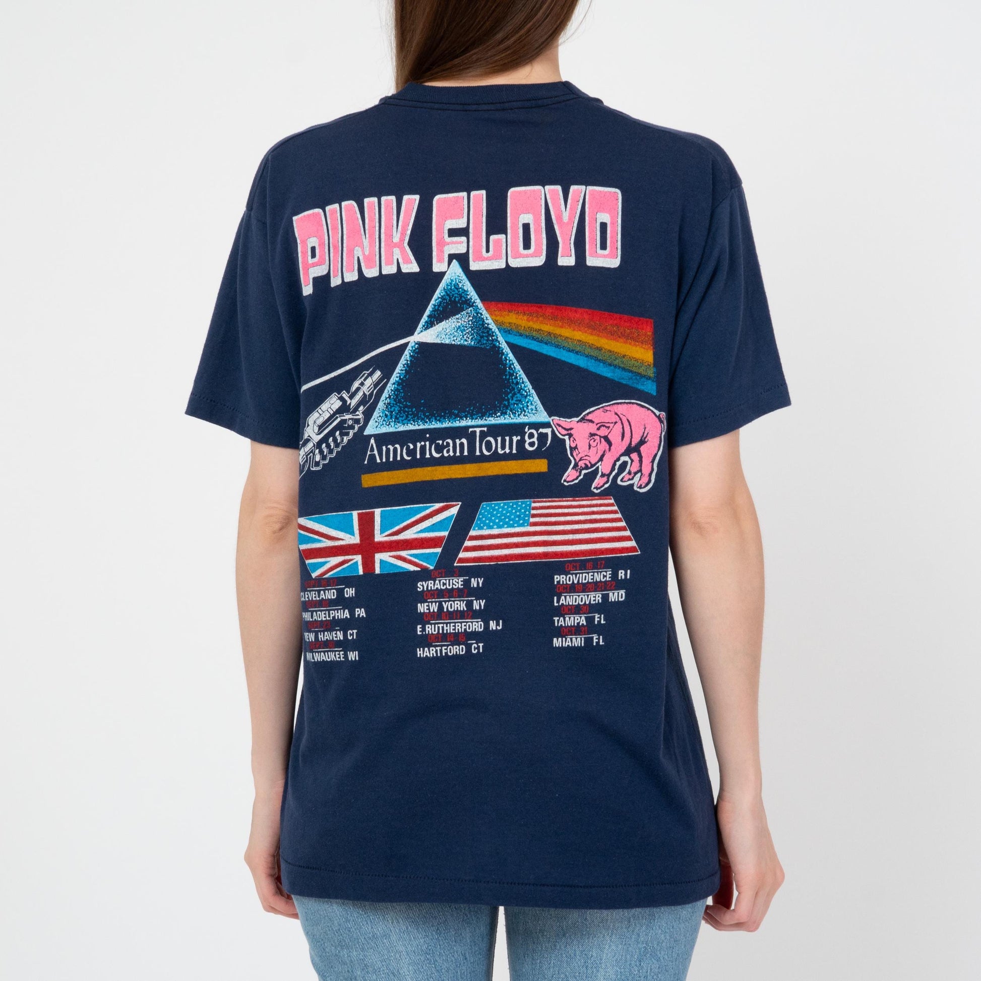 Vintage 80s Pink Floyd Momentary Lapse Of Reason Tour T Shirt - Unisex Large | 1987 Graphic Music Band Tee