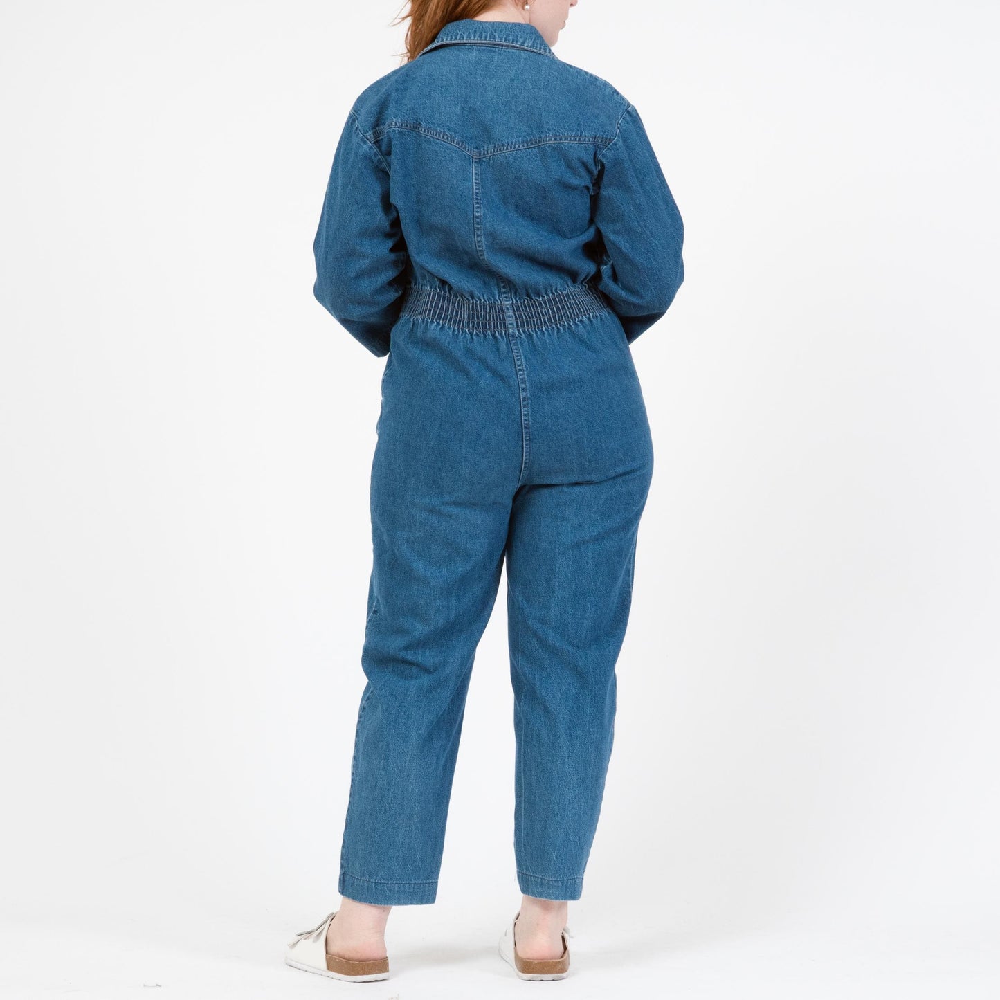 Vintage 80s Denim Coverall Jumpsuit - Medium to Large | Dreams Blue Jean Grunge Workwear Boiler Suit