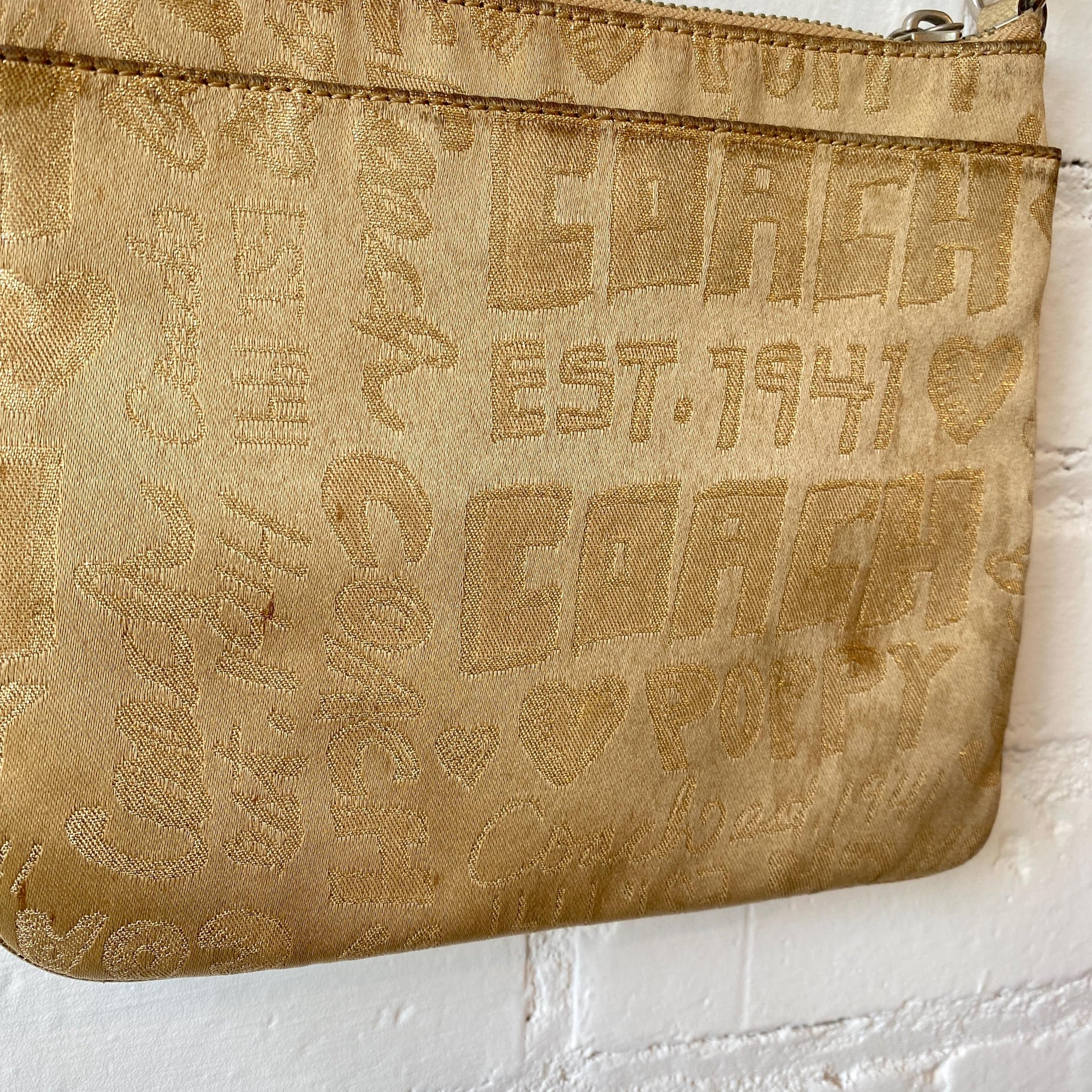 Vintage Y2K Coach Poppy Gold Monogram Bag