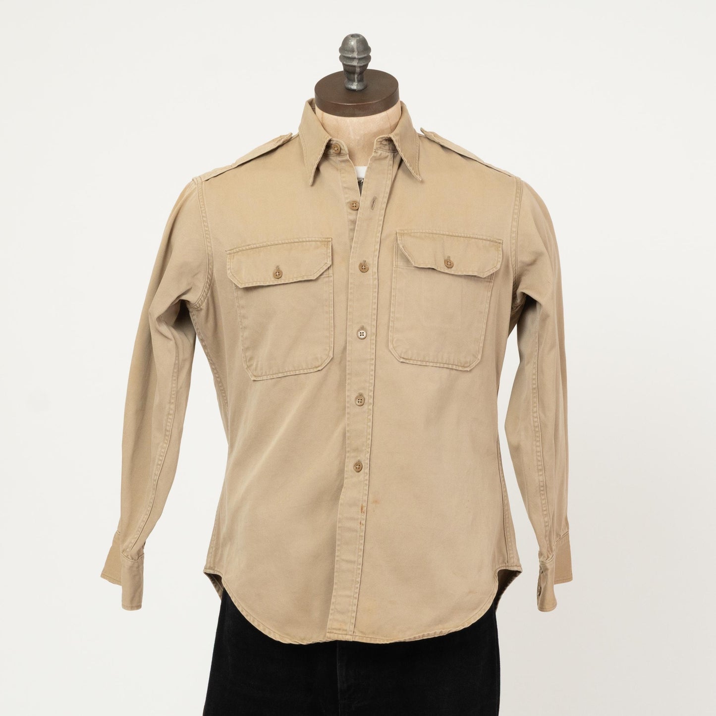 Vintage 60s Khaki Military Field Shirt - Medium Short | US Army Jacket