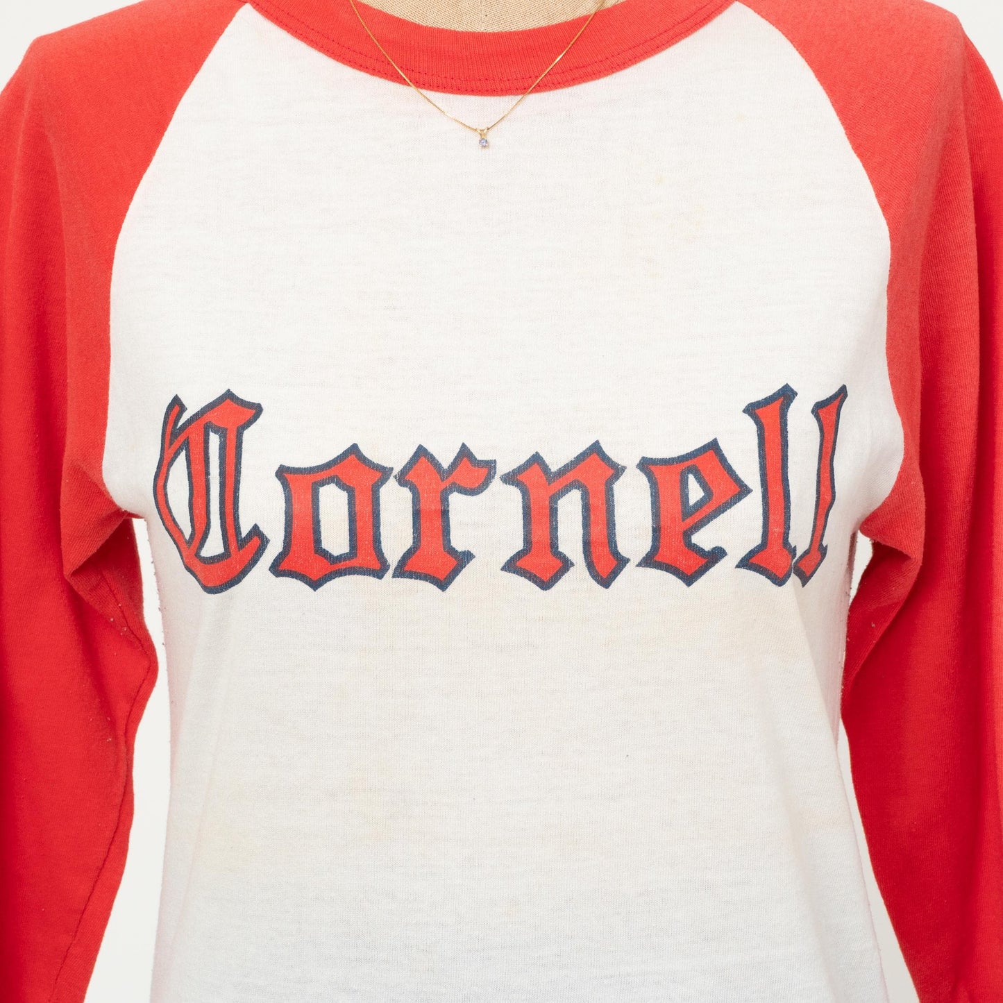 Vintage 70s Cornell University Raglan Shirt - XS to Small | Collegiate Graphic Baseball Tee