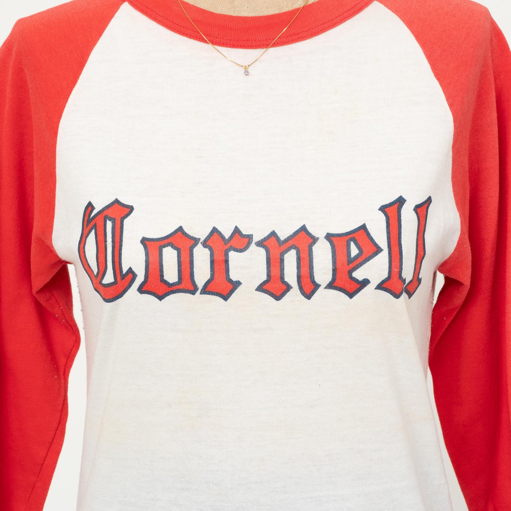 Vintage 70s Cornell University Raglan Shirt - XS to Small | Collegiate Graphic Baseball Tee