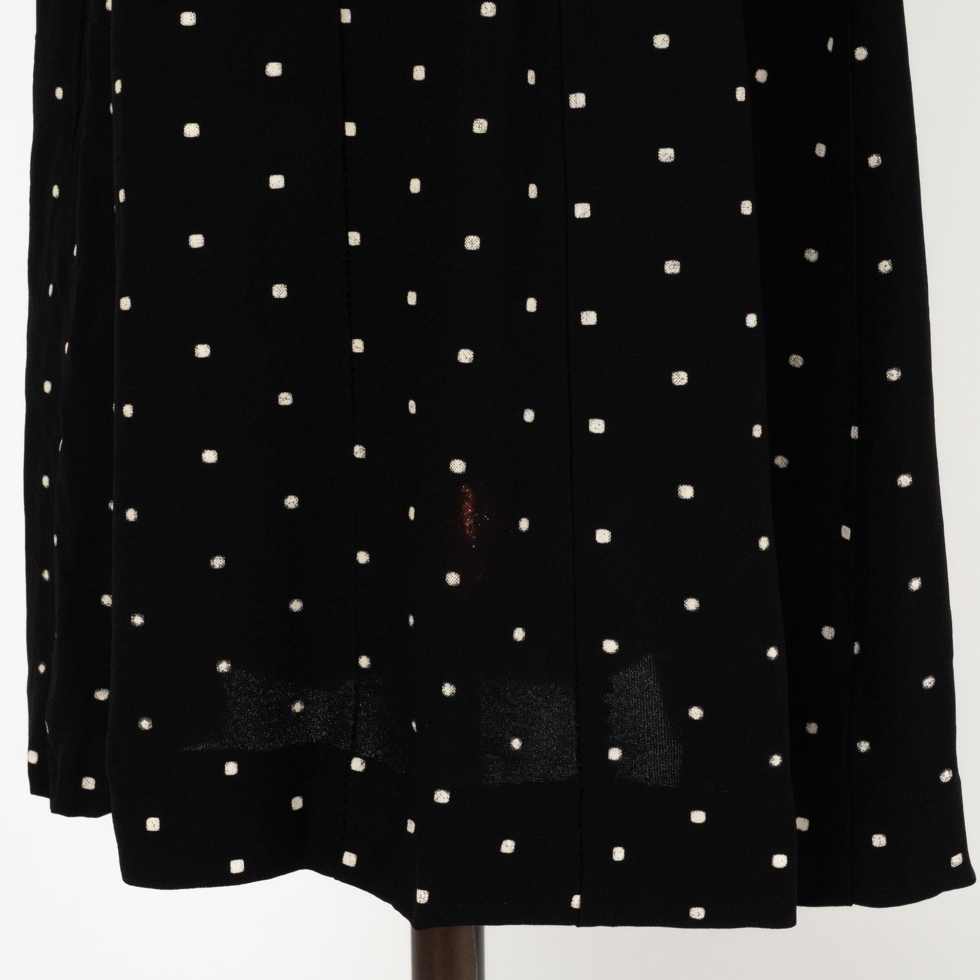 Vintage 50s Black & White Keyhole Mini Dress - Medium | Retro Fit Flare Day Dress