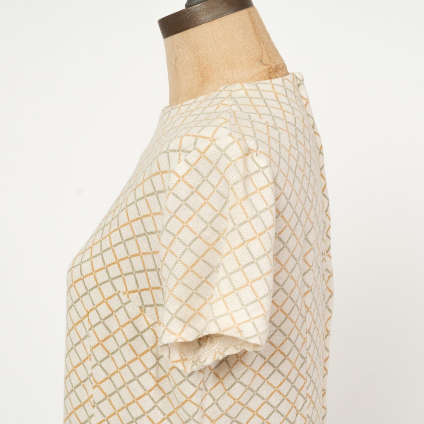 Vintage 60s Mod Diamond Print Shift Dress - Medium | Retro Shift Dress